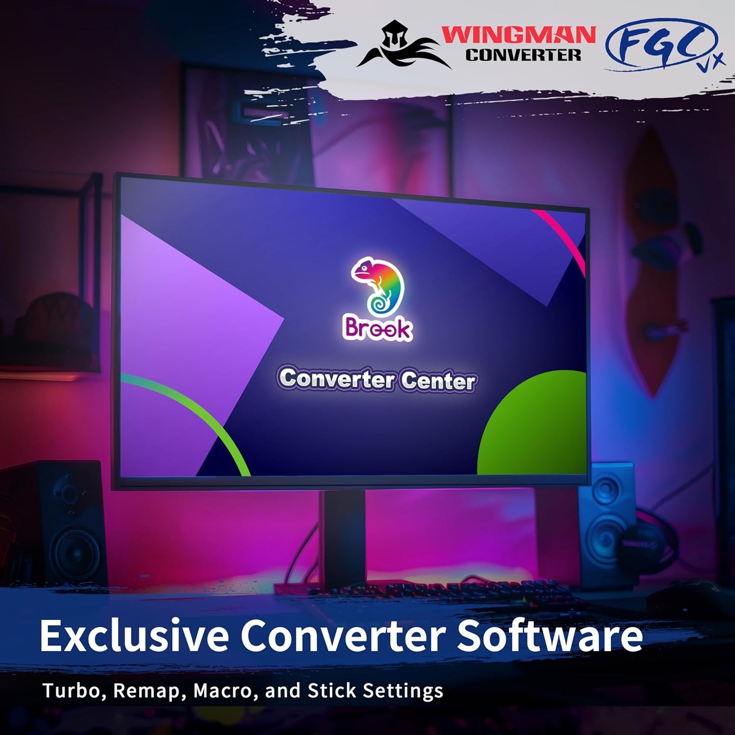 Brook Wingman FGC VX Arcade Controller Converter para PS5\/PS4\/PC...