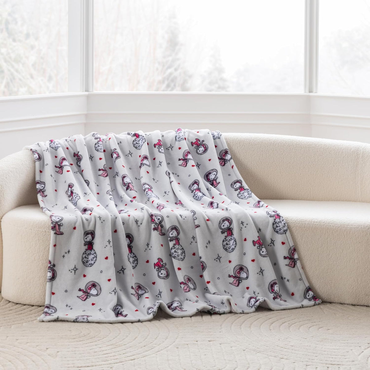 Berkshire Peanuts® VelvetLoft® - Manta de felpa de Snoopy con bonit...
