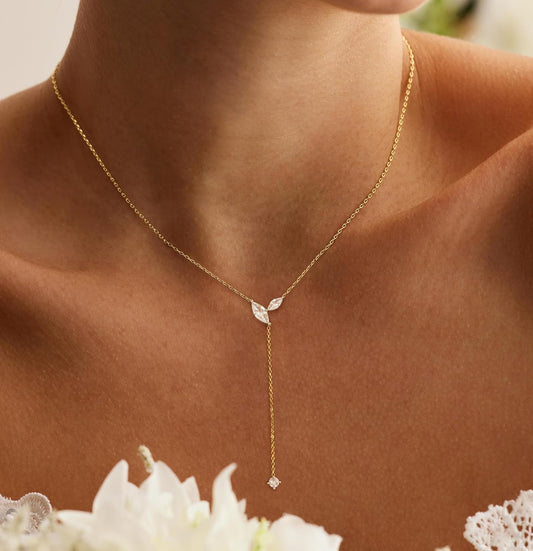 FUCJOEE Collar de oro para mujer, delicado collar largo de Lariat c...