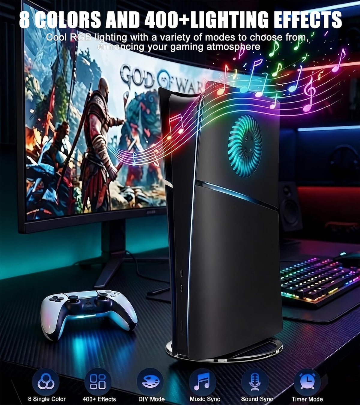 arVin Placa frontal para PS5 Slim Digital Edition con accesorios de...