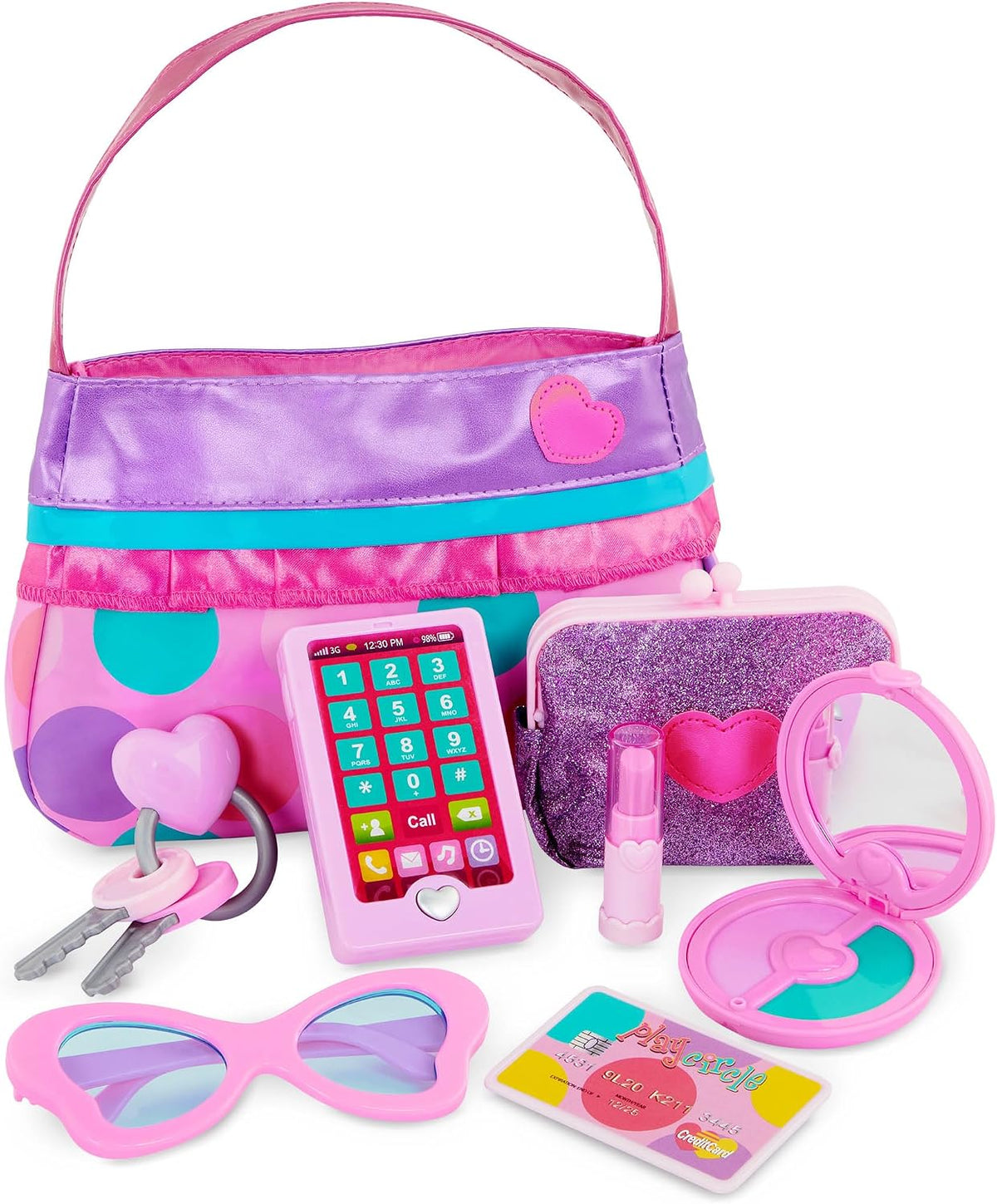 Juego de carteras de juguete para niños. | Incluye bolso, monedero,...