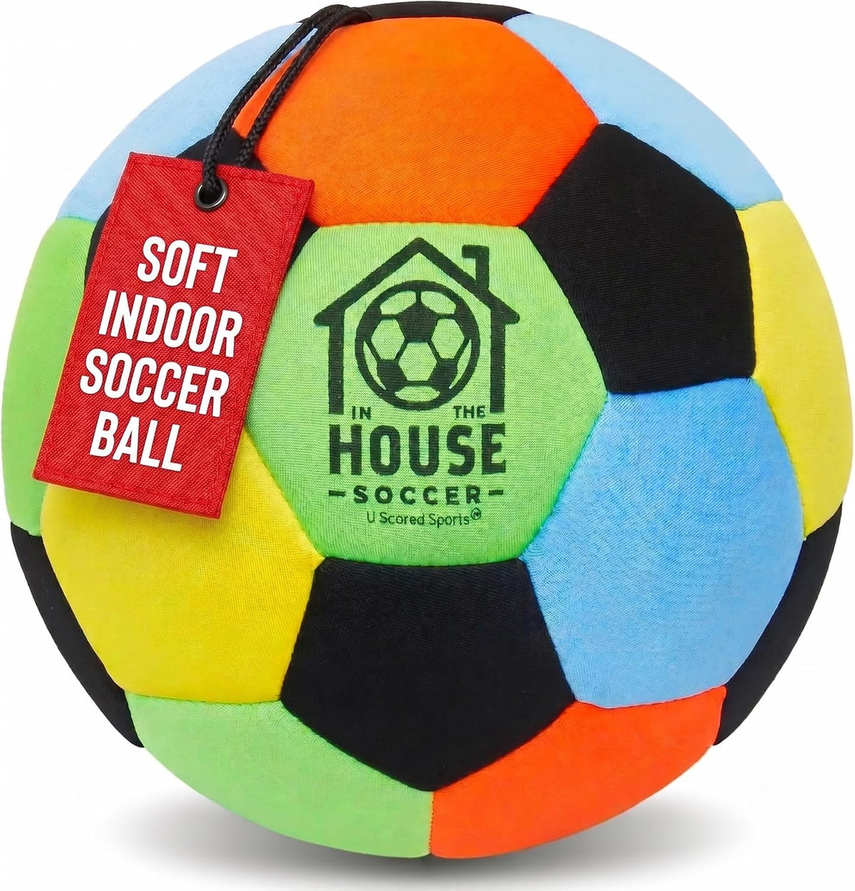 U Scored Sports in The House - Balón de fútbol acolchado tamaño 4 p...