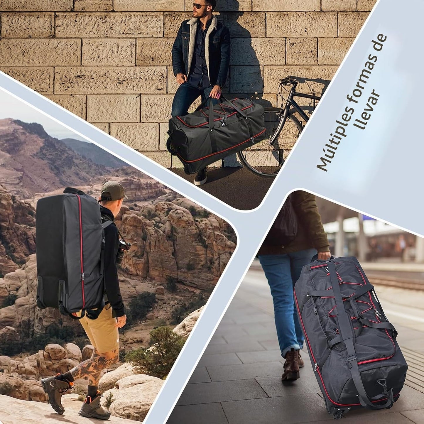 Vrtisa - Bolsa de viaje plegable de 110L expandible a 140L de 32\u2...