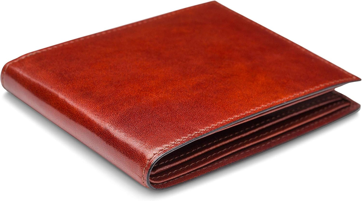 Bosca Italo Cartera para hombre de 8 bolsillos en cuero envejecido...