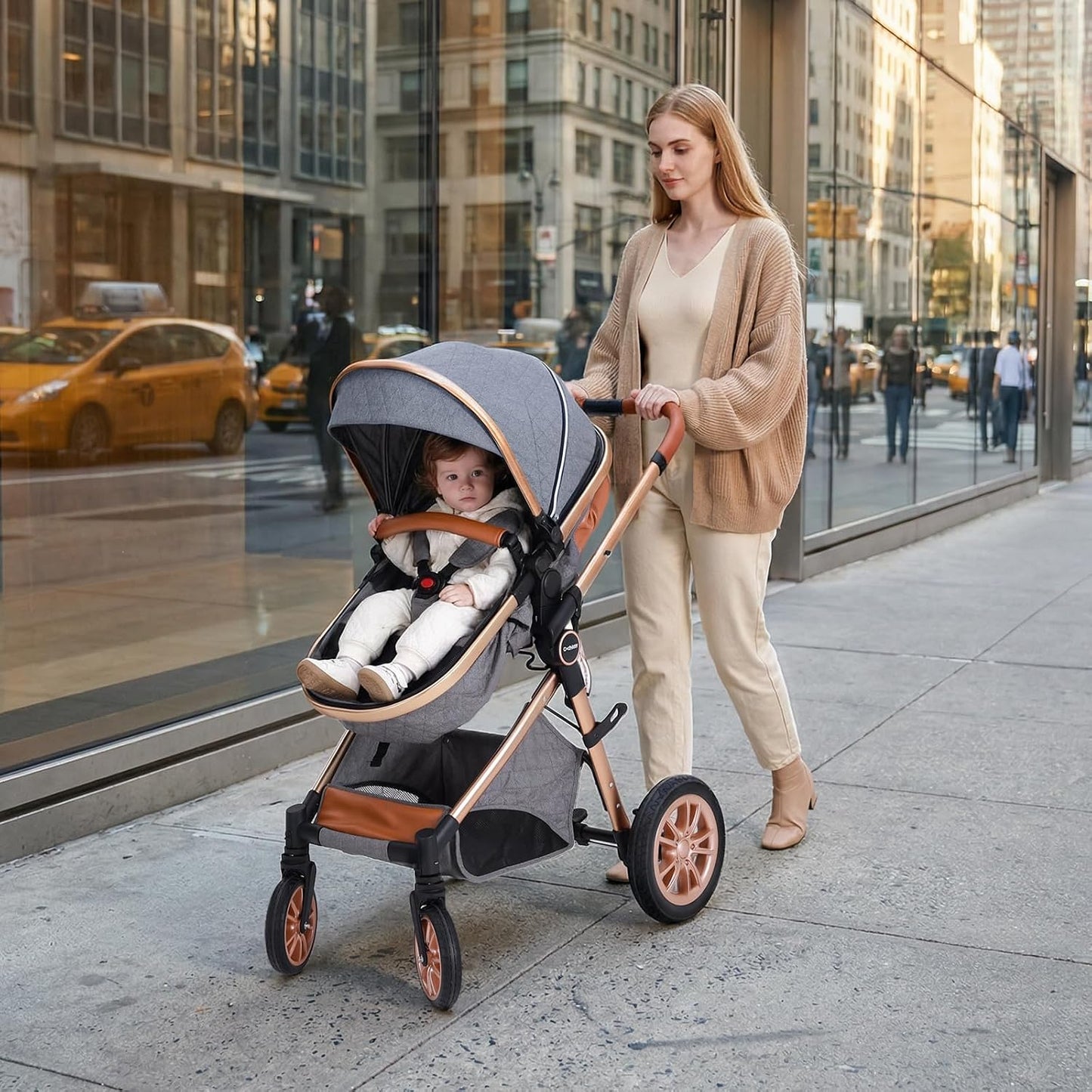 Cochildor DuraFlex - Cochecito de bebé 2 en 1, cochecito de viaje p...