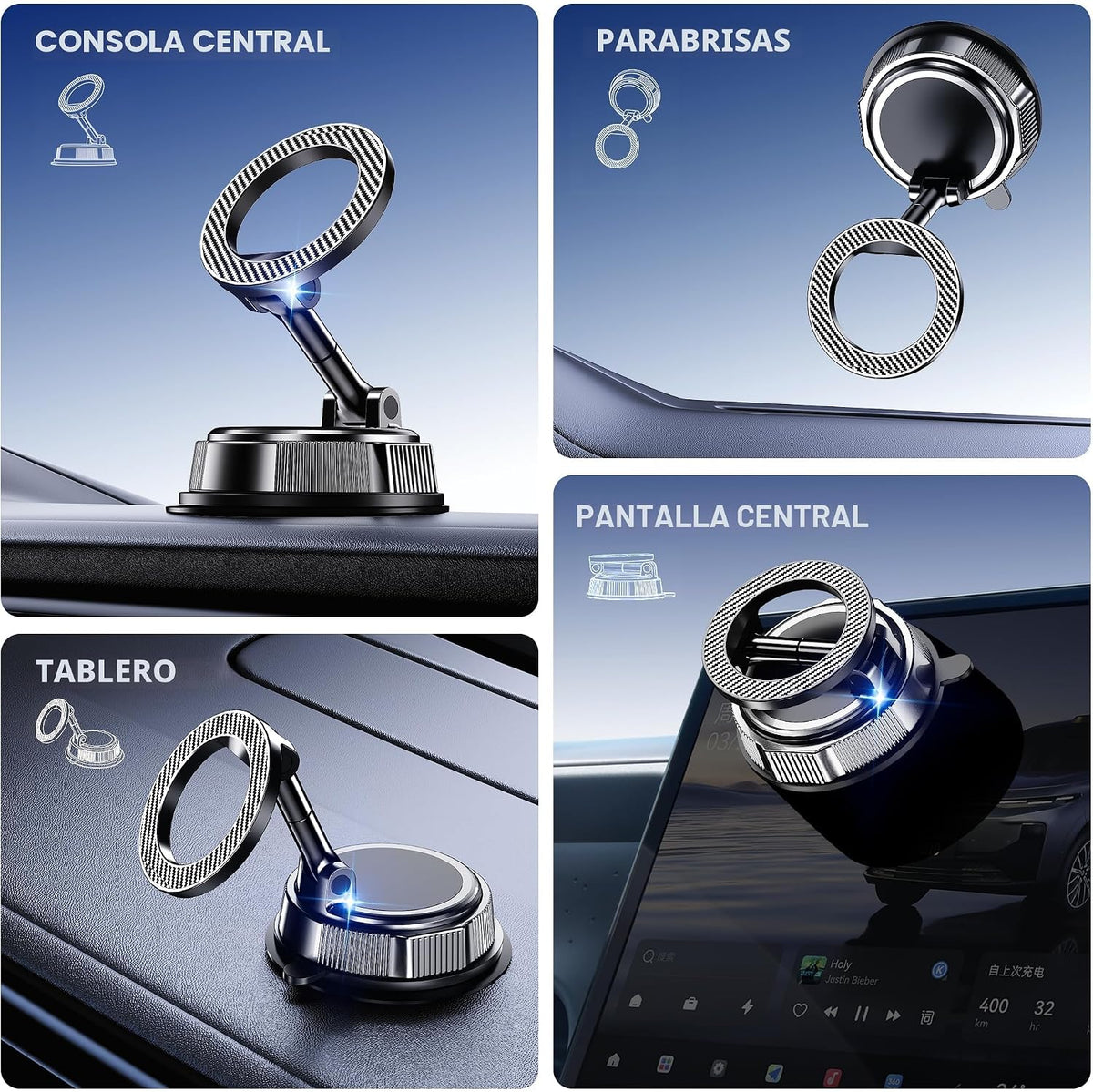 Qifutan Soporte para teléfono MagSafe para automóvil, soporte de te...