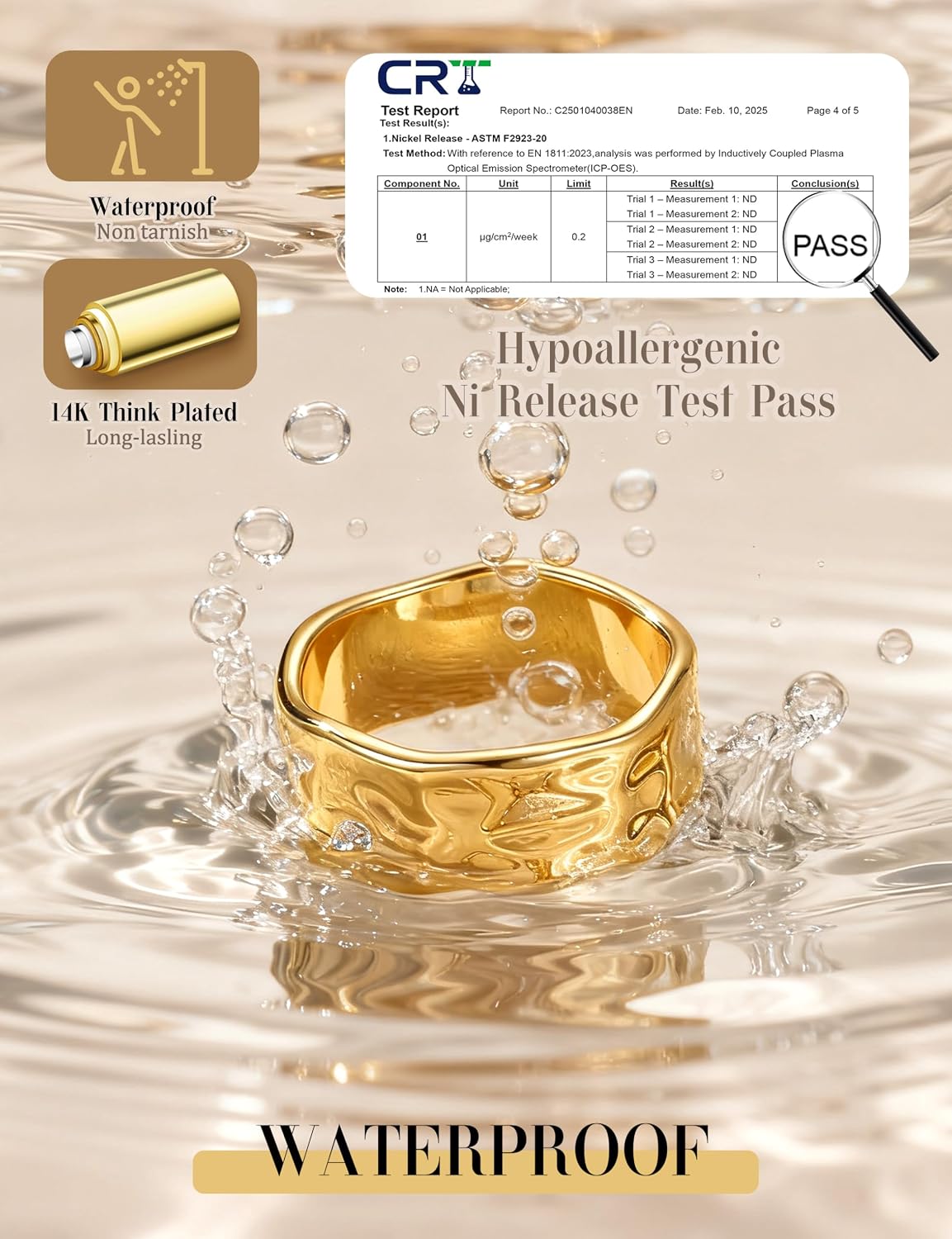FIASASO Juego de 4 Anillos Gruesos Apilables para Mujer, Anillos Ch...