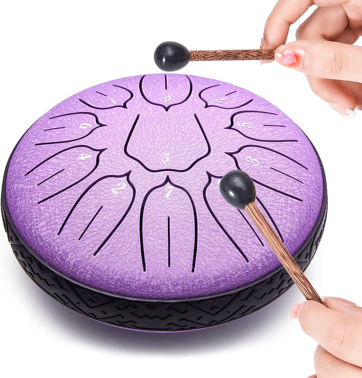 Lronbird Tambor de lengua de acero 6 pulgadas 11 notas instrumento...