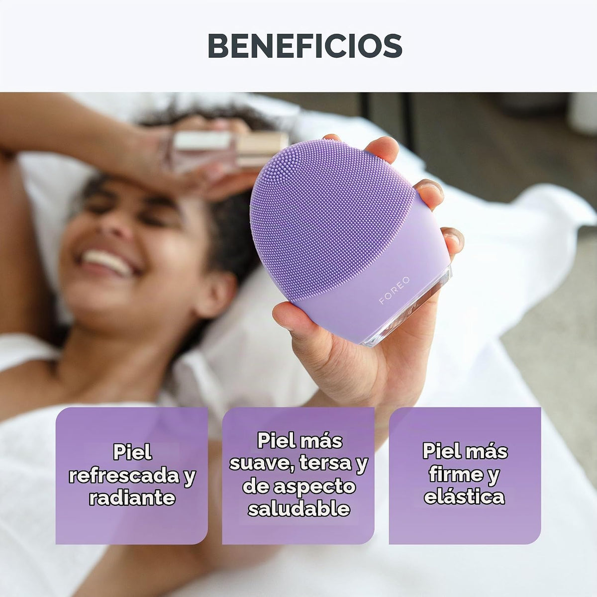 FOREO Luna 4 Cepillo de limpieza facial + limpiador de microespuma...