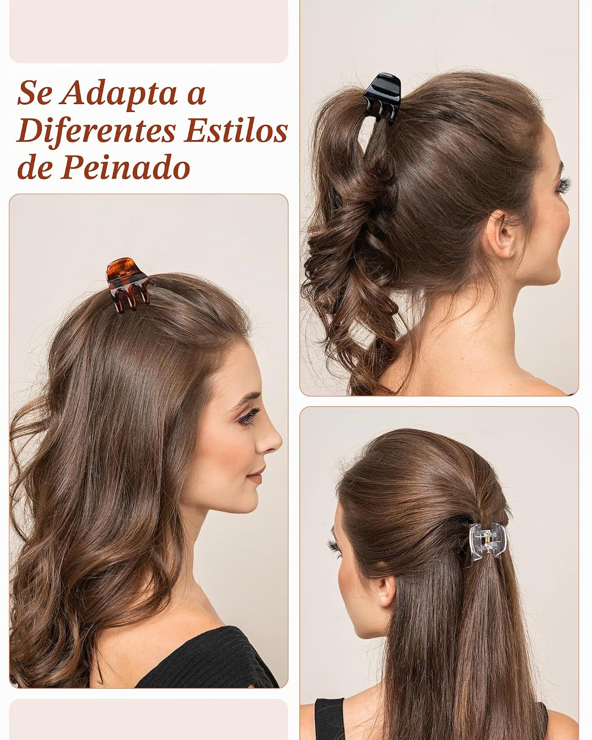 Pinzas de pelo medianas, 18 pinzas de pelo de 1.38 pulgadas, pinzas...