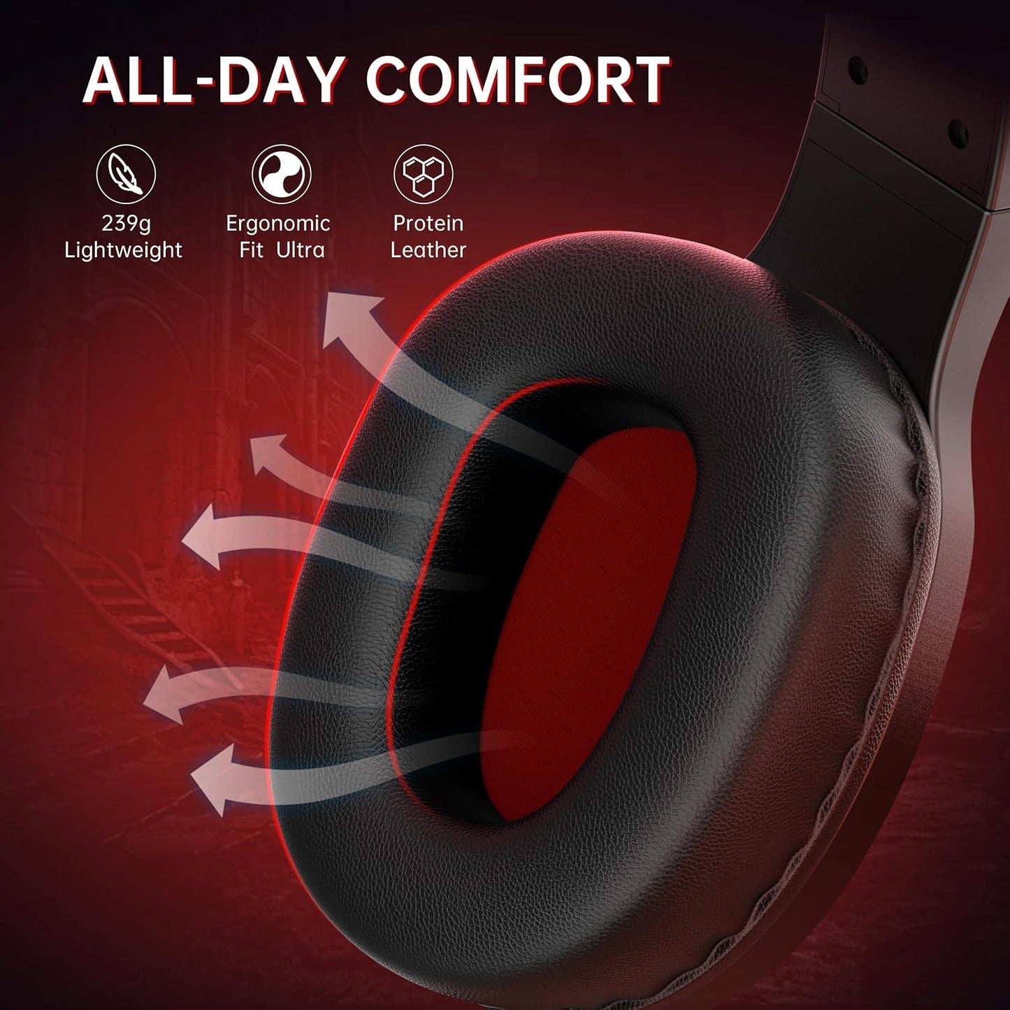 AOC Auriculares Bluetooth para juegos con micrófono para PC, PS5\/4...