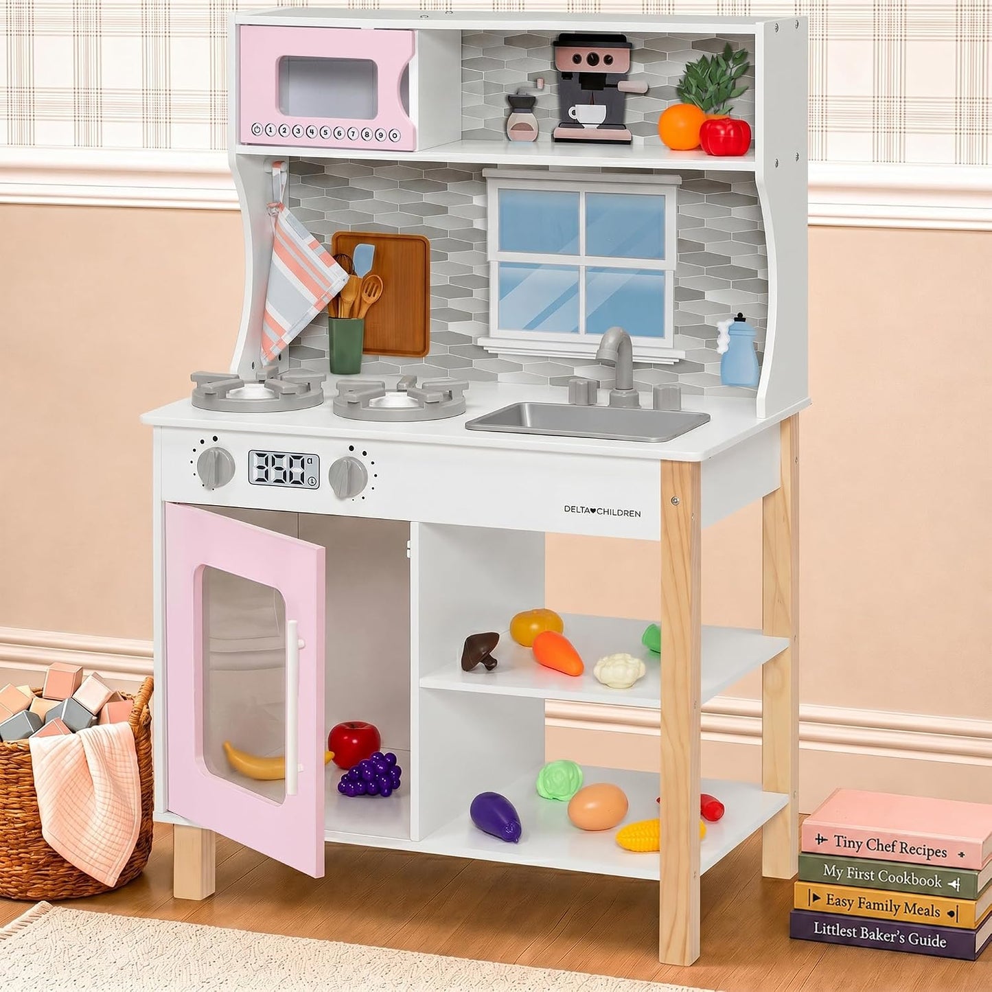 Delta Children Tiny Chef Play Kitchen - Juego de cocina de juguete...