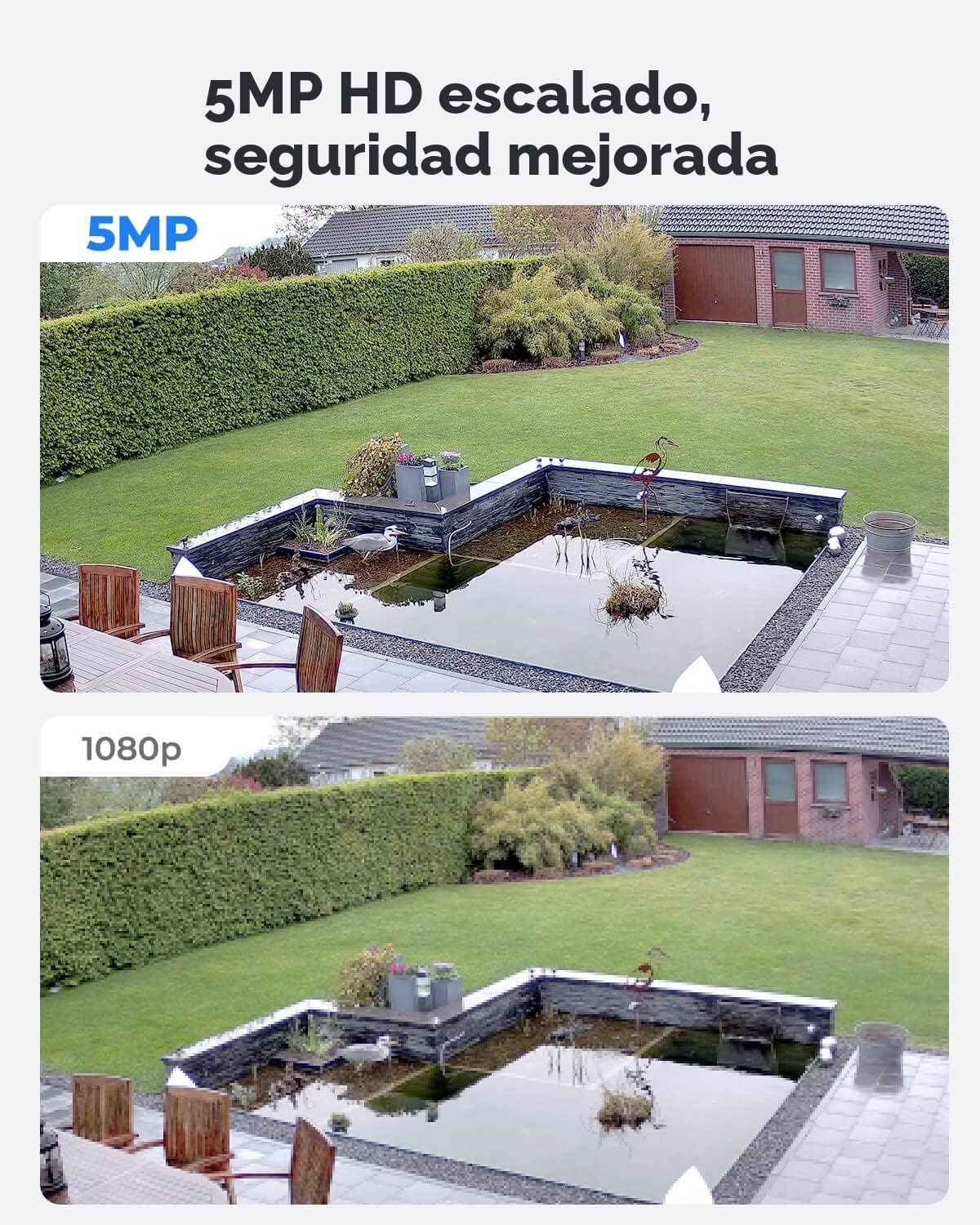 REOLINK Cámara de seguridad PoE de 5 MP, vigilancia al aire libre e...