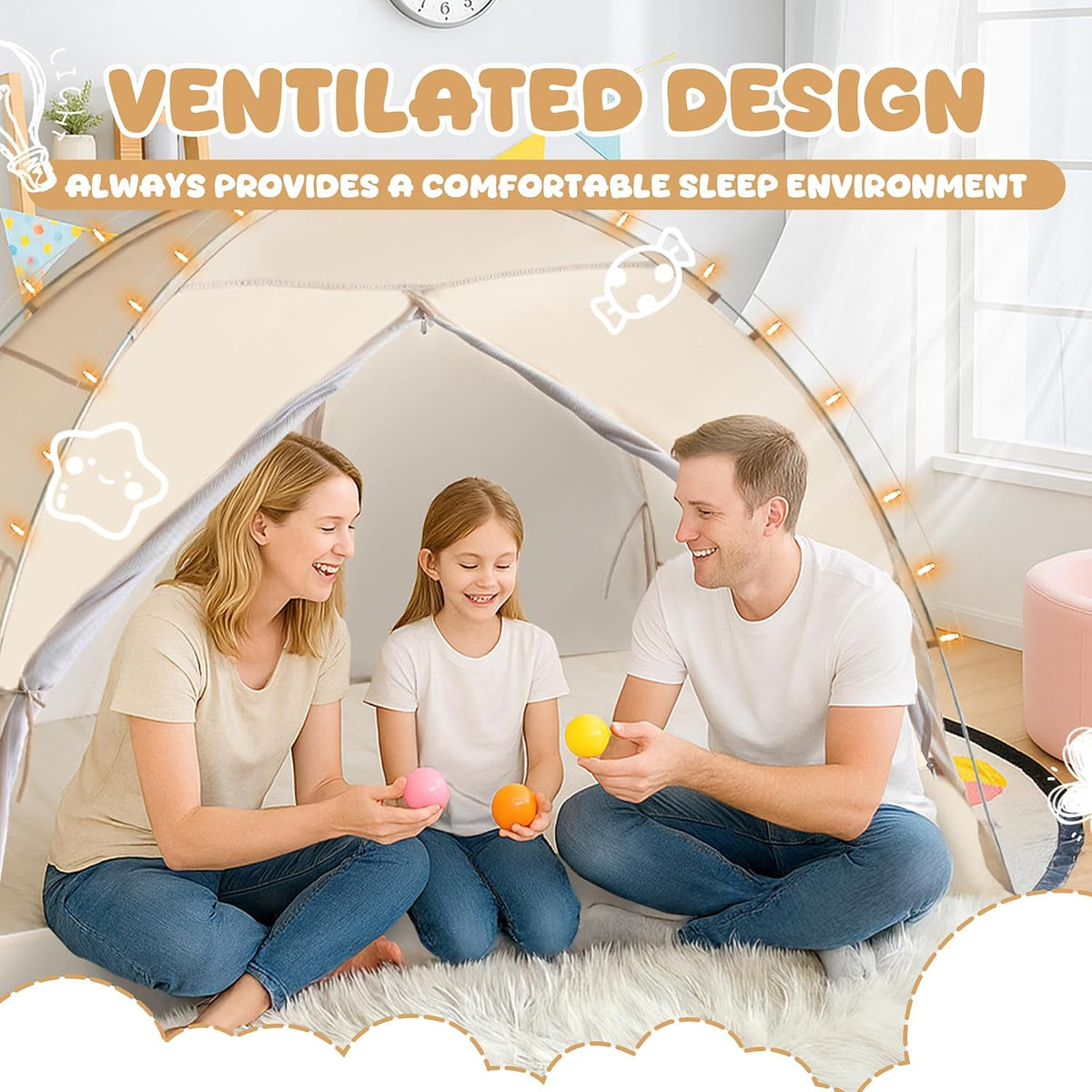 LEEDOR® Tienda de campaña para cama Tienda de ensueño Toldo para ca...