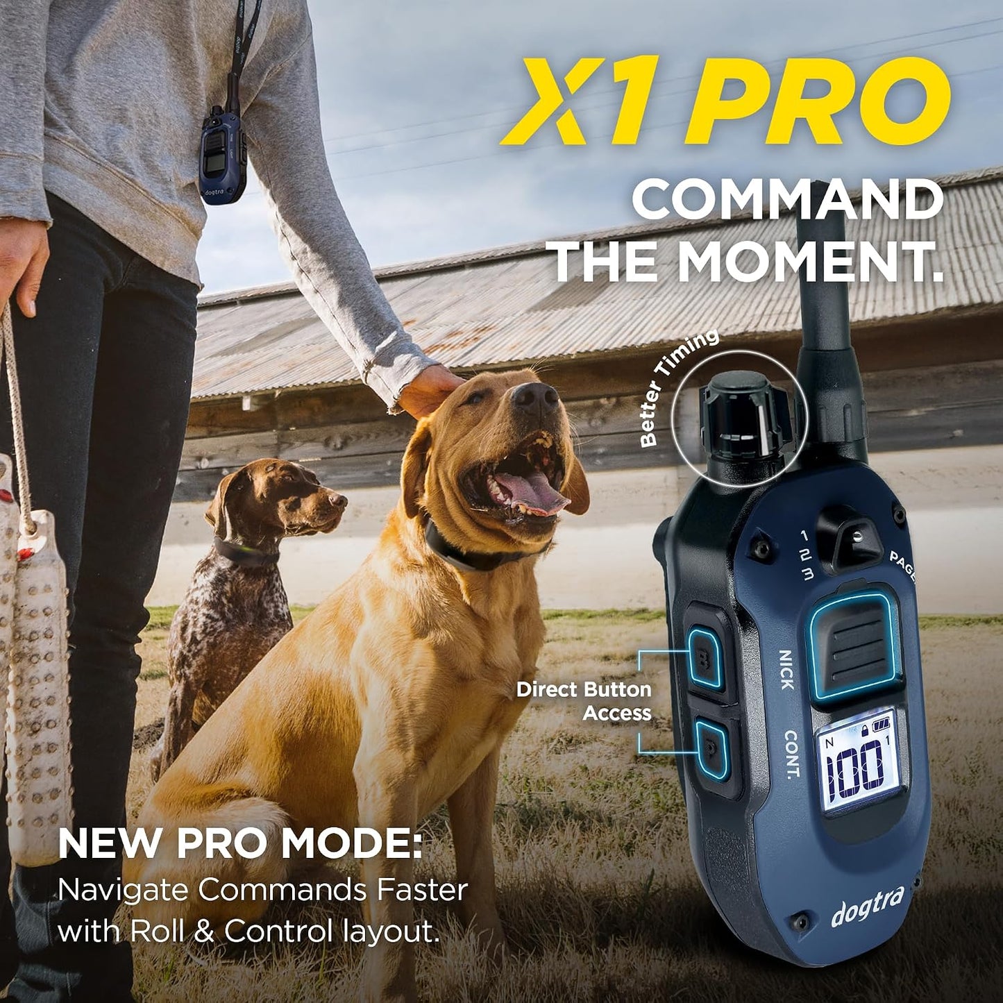 Dogtra Transmisor remoto X1 PRO solo [Nueva edición] Compatible con...