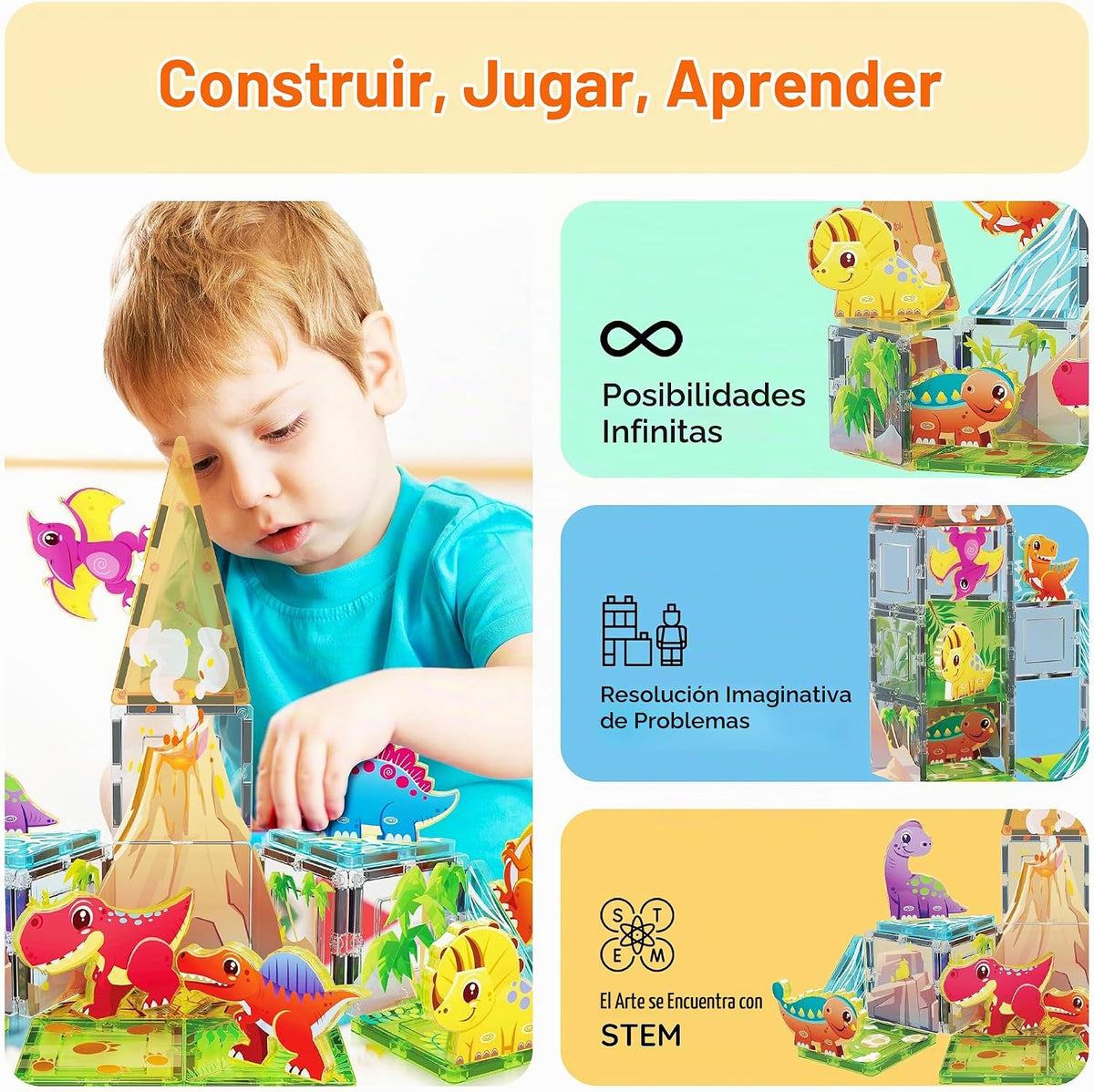 PicassoTiles - Juego de construcción de bloques magnéticos, temátic...