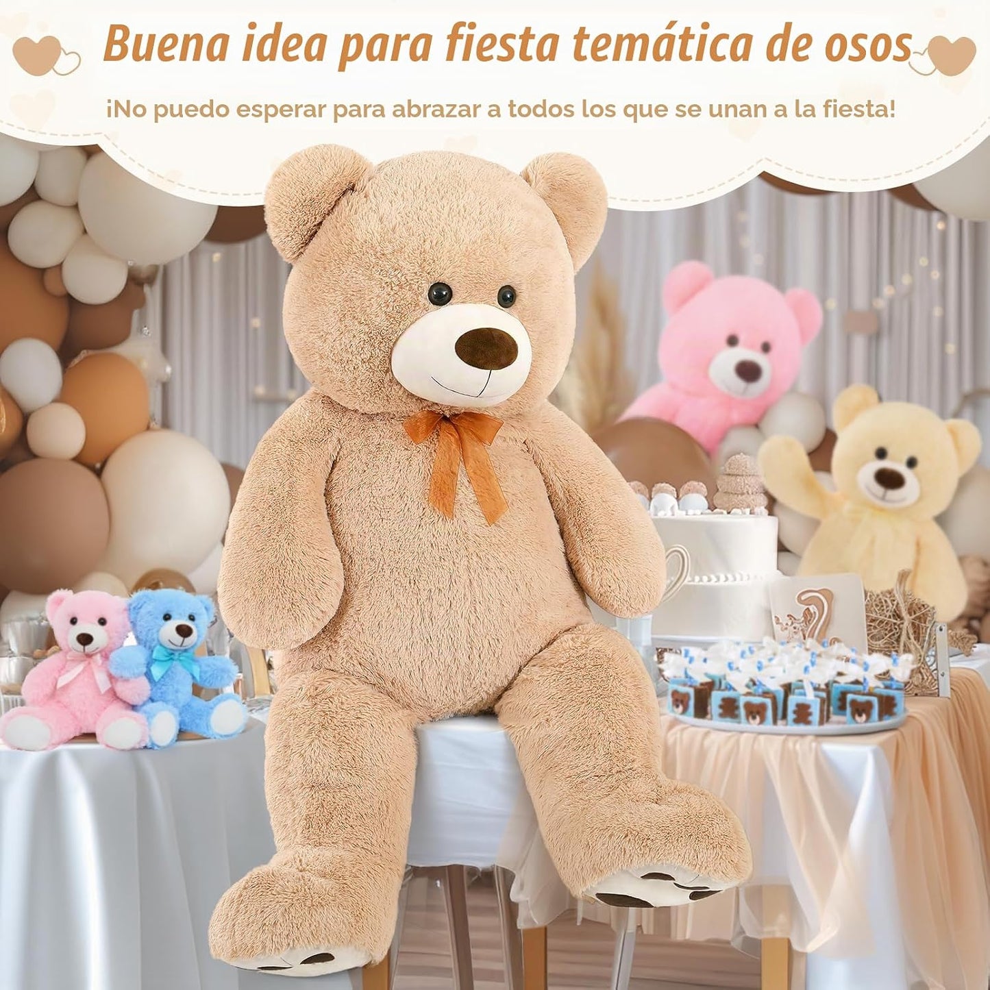 MaoGoLan - Oso de peluche gigante de 50 pulgadas, oso de peluche gr...