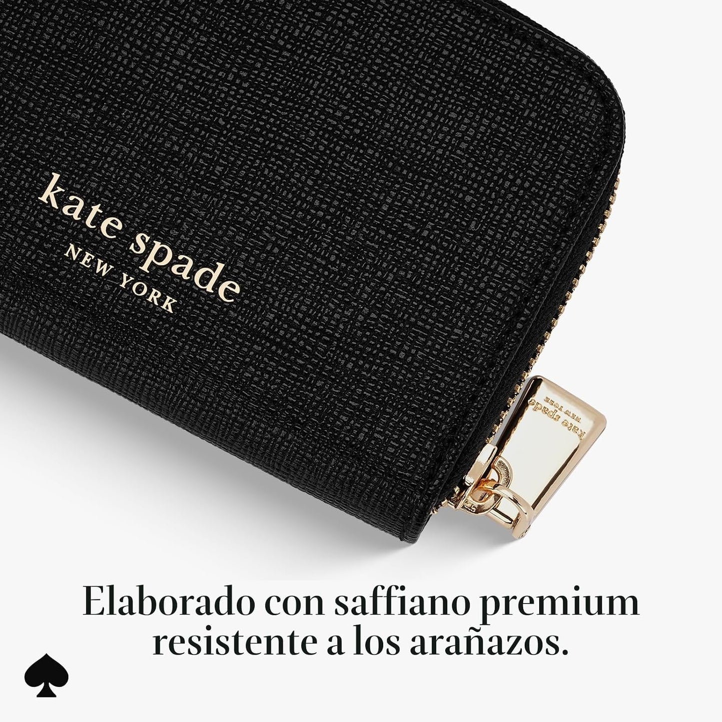 kate spade new york Devin Zip - Tarjetero magnético, color negro |...