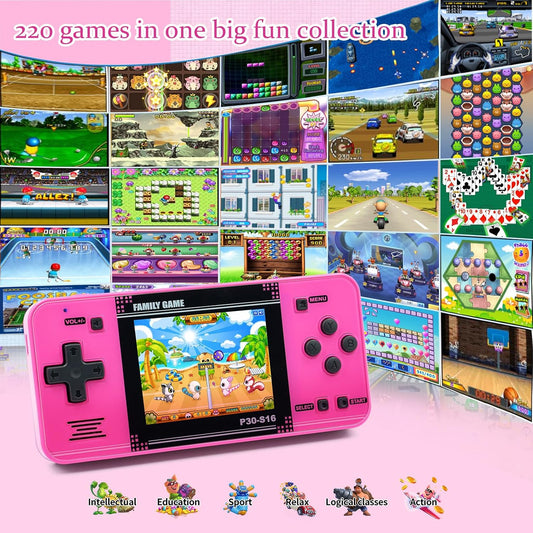 Juego de mano para niños - 220 videojuegos retro precargados, repro...