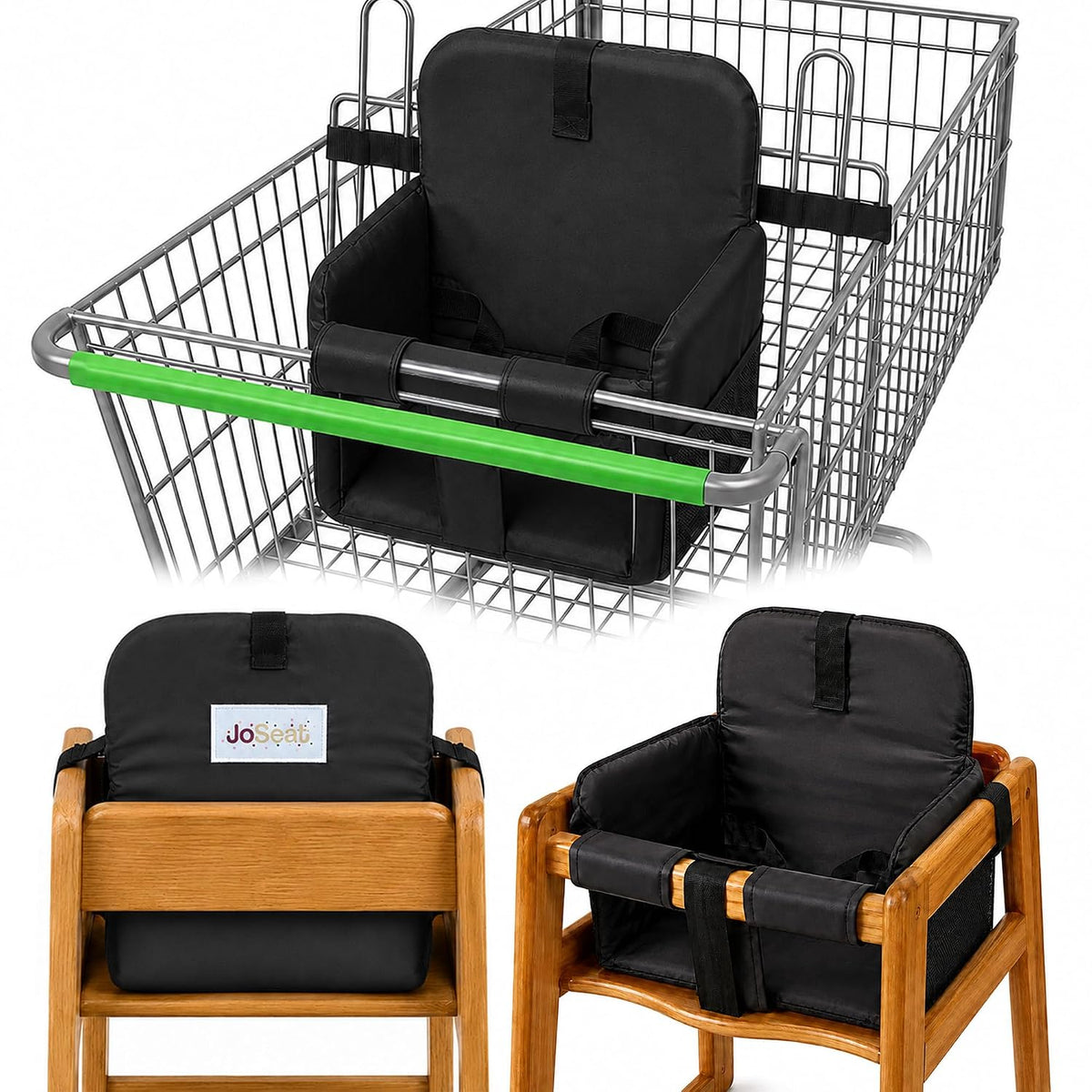 JoSeat Funda de asiento para carrito de compras, color negro | Prot...