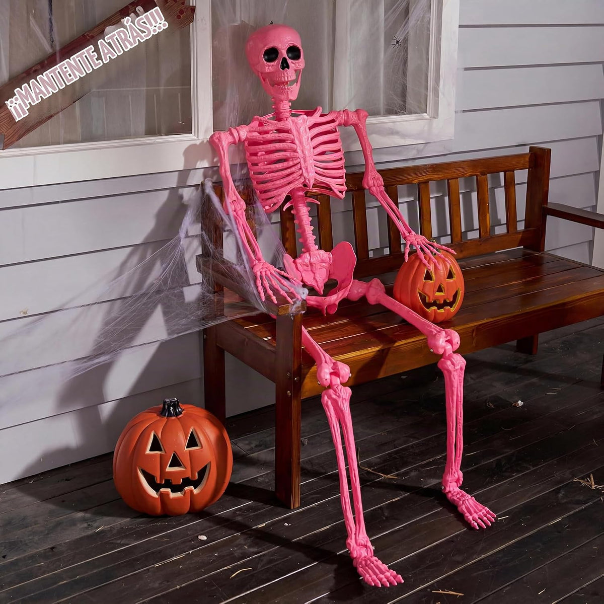 JOYIN - Esqueleto de Halloween posable de 1.7 m de la colección Lif...