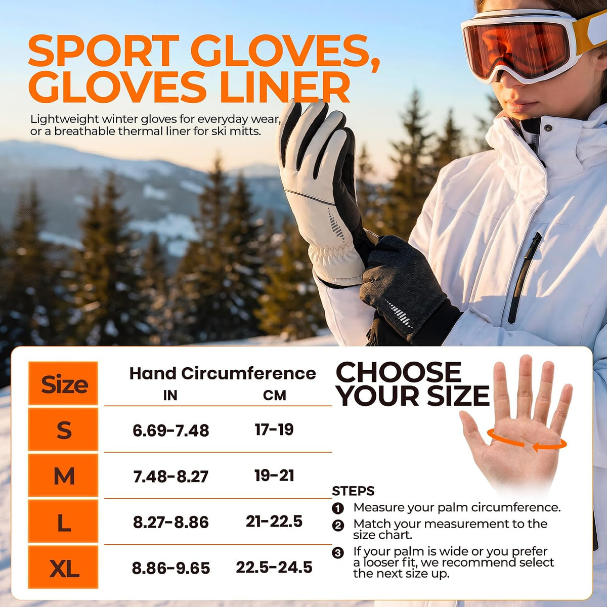 rivmount Guantes ligeros de invierno para correr, pantalla táctil y...