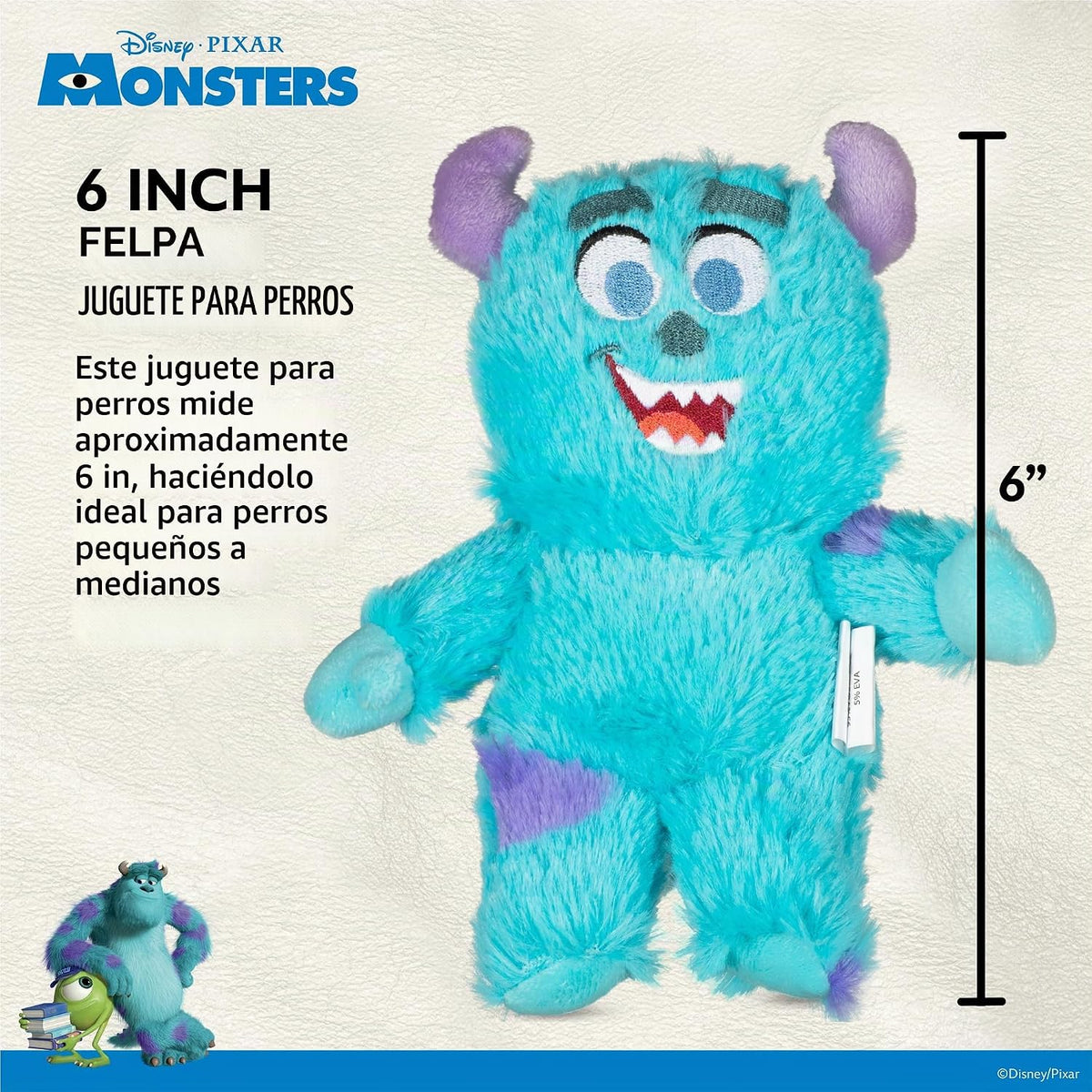 Disney for Pets Pixar's Sulley - Juguete de peluche para perros...