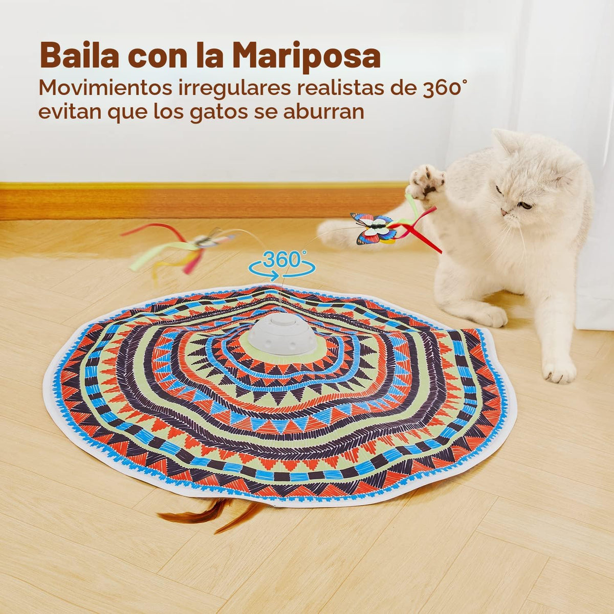 Potaroma Juguetes para gatos cargables, escondite 3 en 1, diversión...