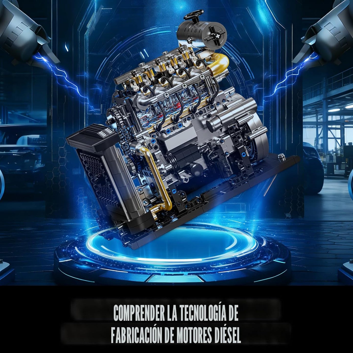 BseSparklion Kit de modelo de motor diésel que funciona para adulto...