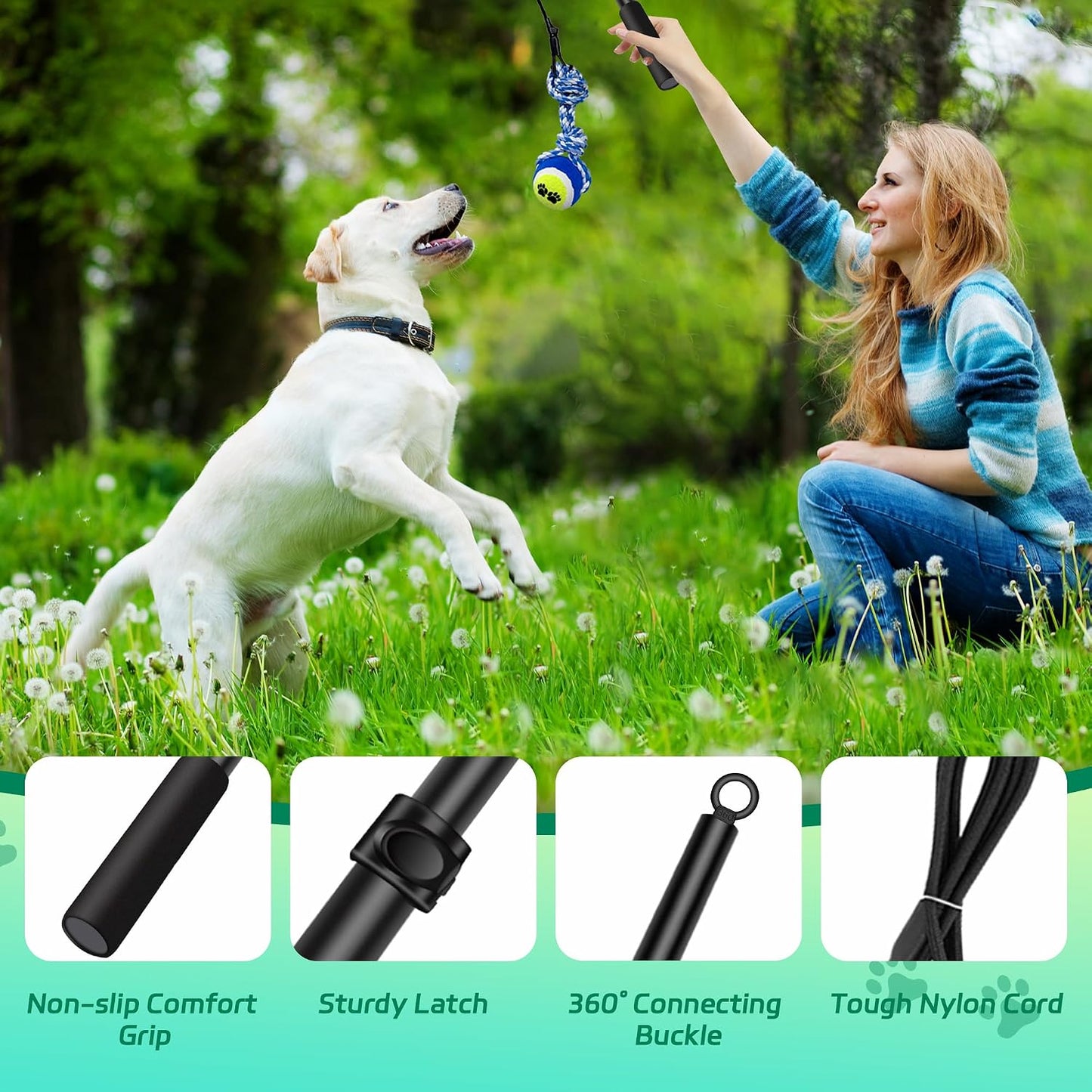 AmaCielo Poste de Flirteo para Perros, Juguetes Interactivos de Tir...