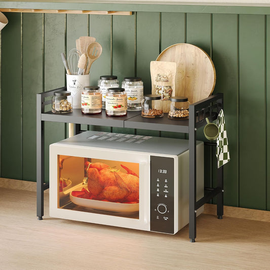 NETEL Soporte extensible para microondas, estante organizador de 2...