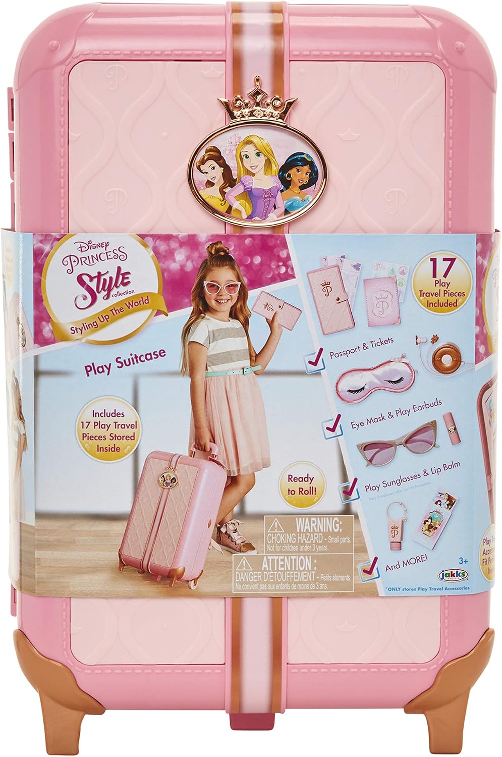 Set de juego con maleta de viaje Disney Princess para niñas con eti...