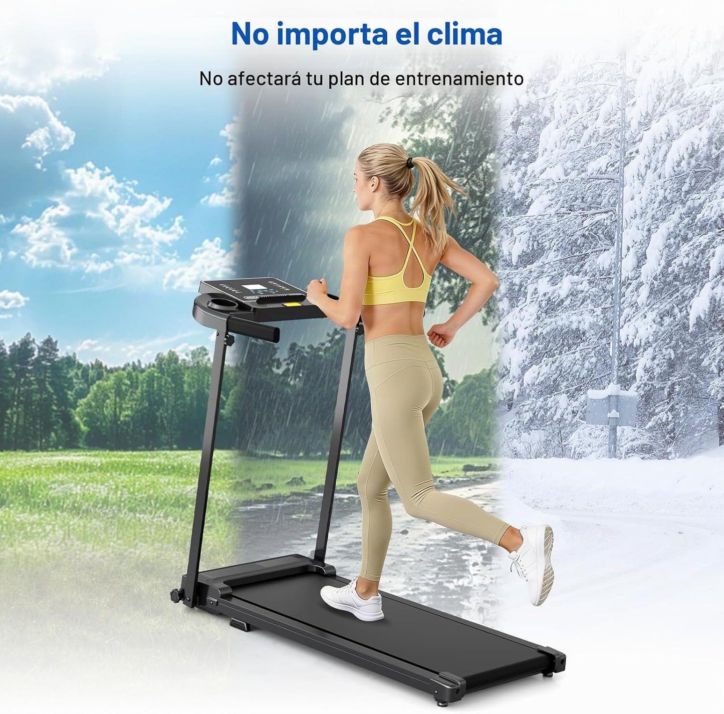 Pcrignbm Cintas de correr para el hogar caminadora plegable | Con b...