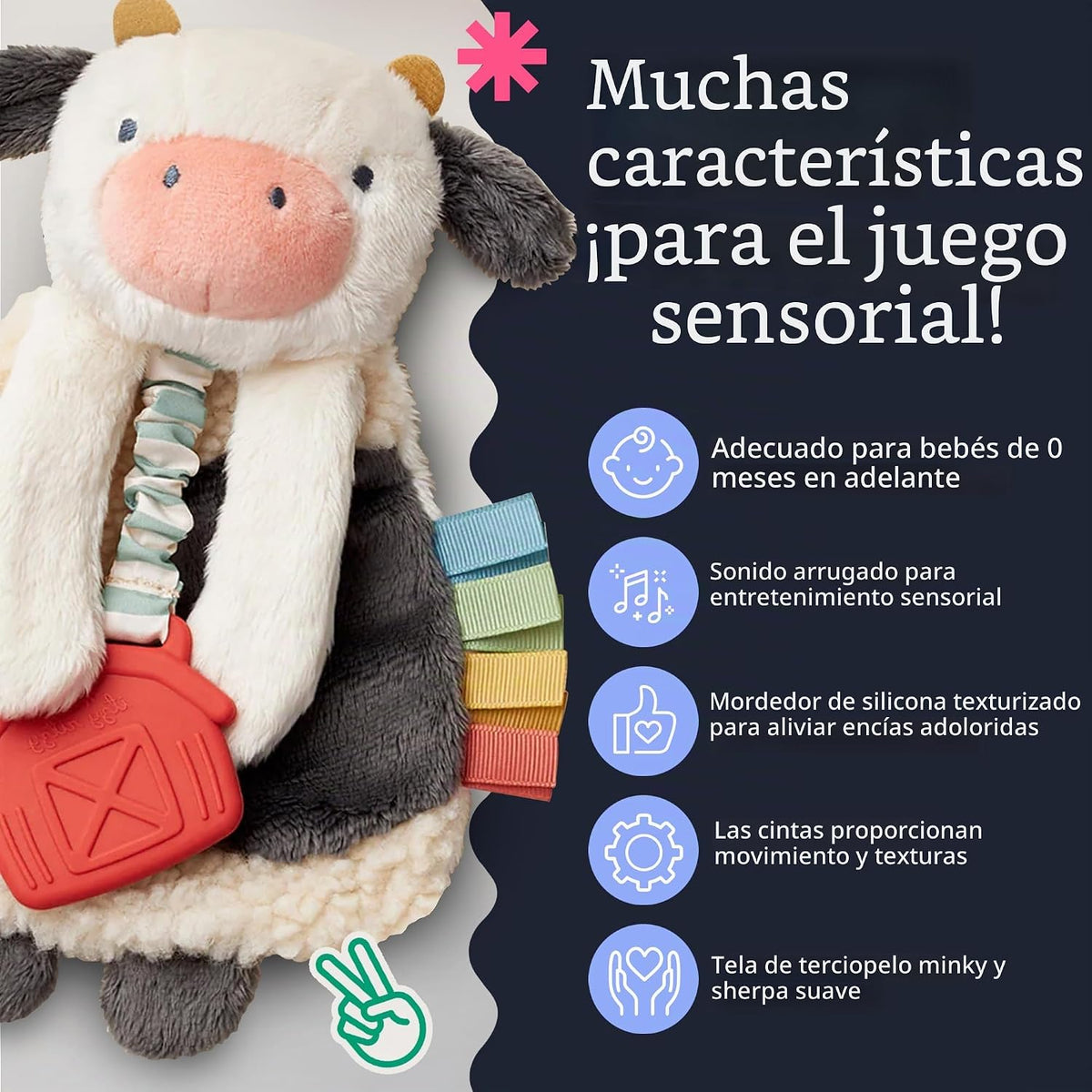 Itzy Ritzy - Itzy Lovey incluye mordedor - Baby Lovey con mordedor,...