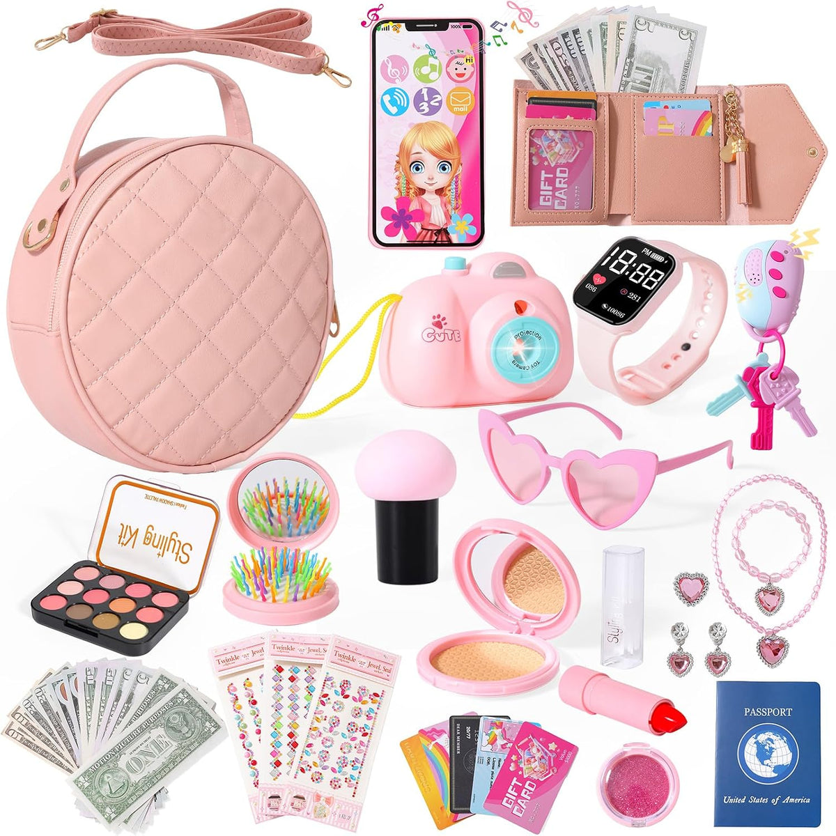 Kagenmi Bolso de Juego para Niñas Pequeñas, 39 Piezas Bolso de Niña...