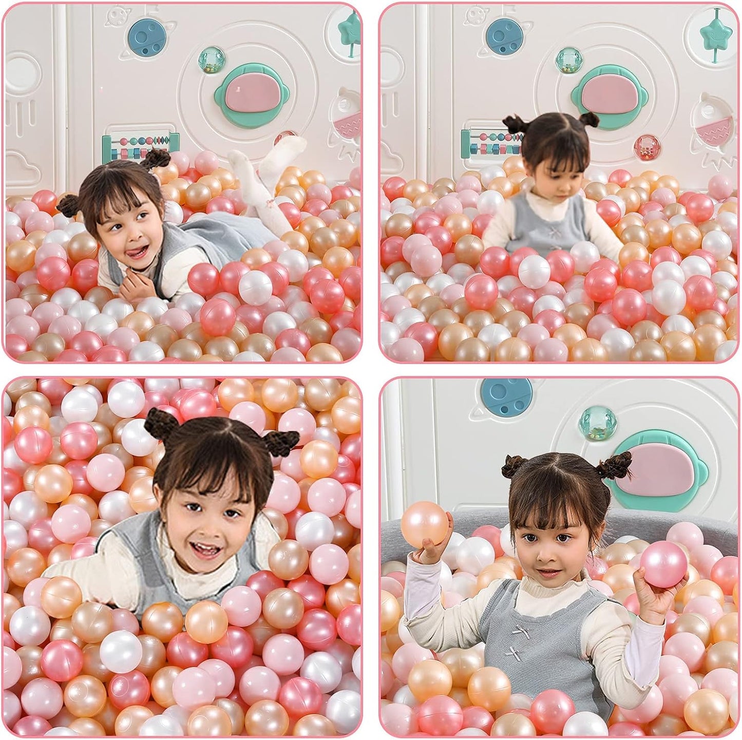 Heopeis Pelotas de Pozo de Bolas - Bolas de Plástico de 2.7 Pulgada...