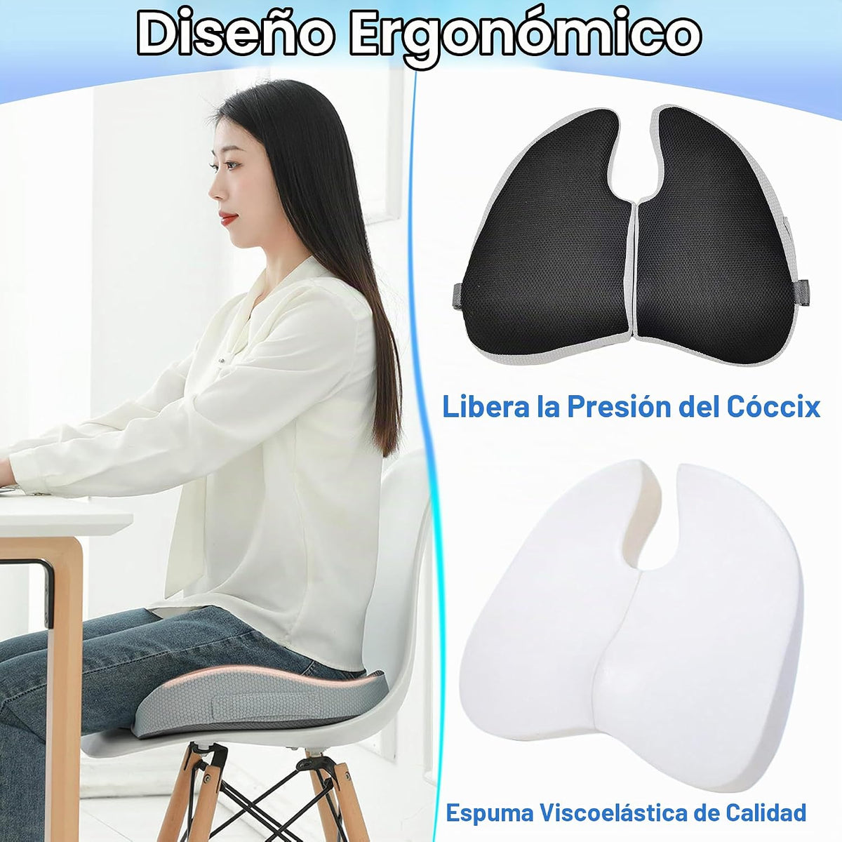 Cojín de asiento del viaje para el avión, pequeña almohada plegable...