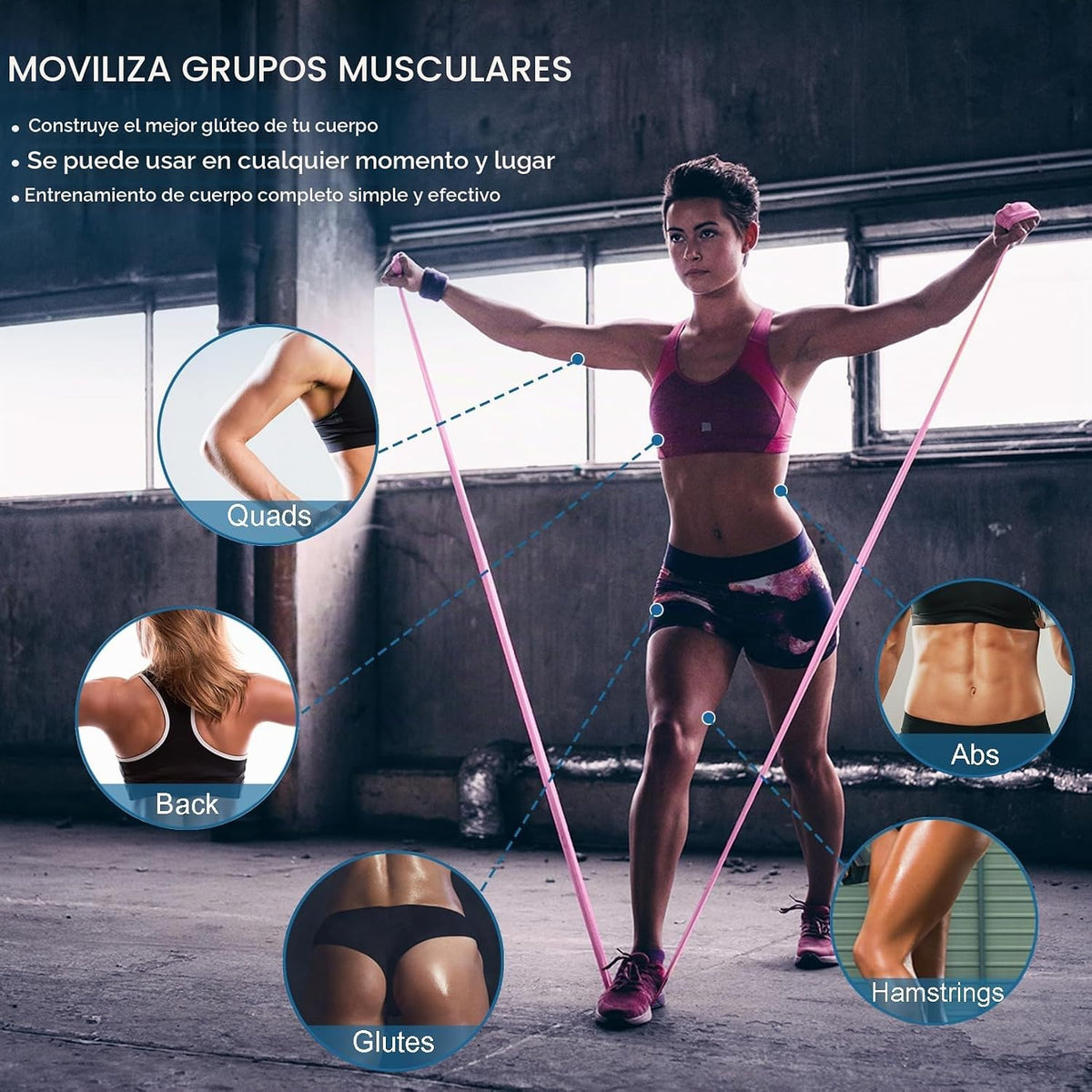 Bandas de resistencia para entrenamiento, terapia física, ejercicio...