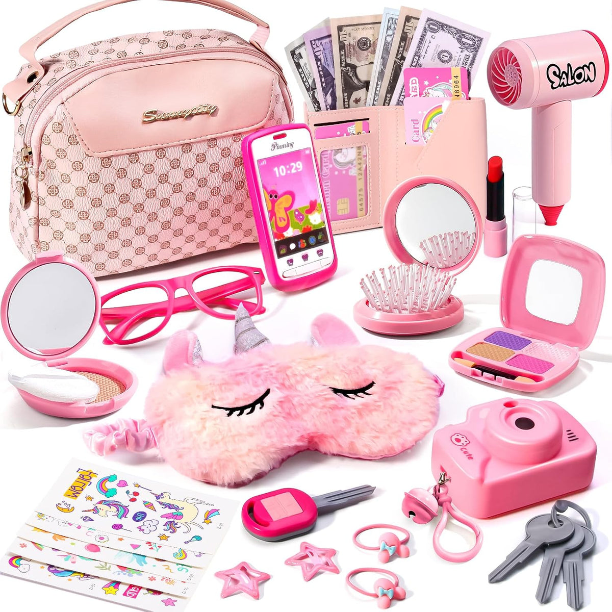 Bolso para Niña Pequeña con Maquillaje de Juguete para Niños de 3-5...