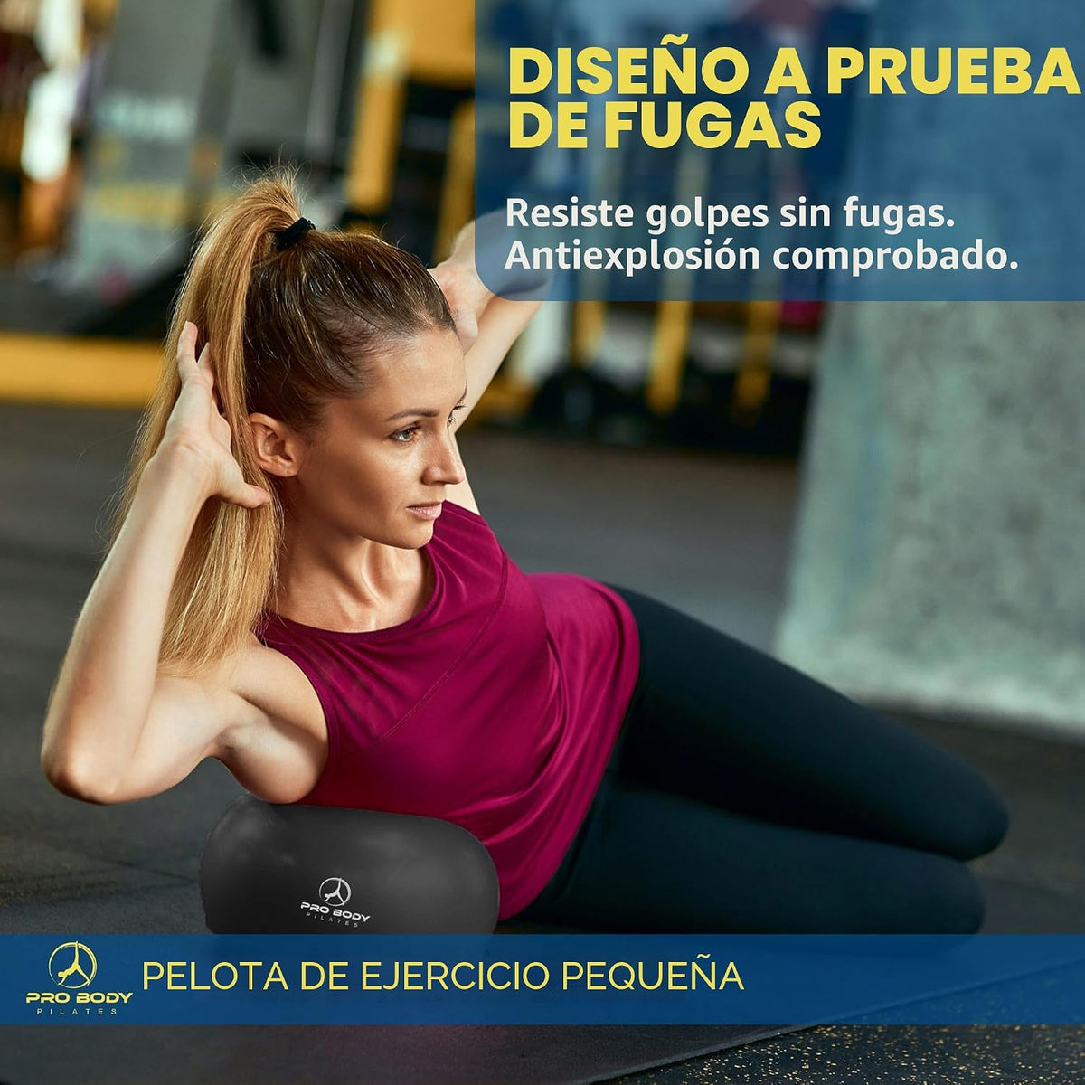 ProBody Pilates Mini Pelota de Ejercicio - Bola de 9 Pulgadas para...