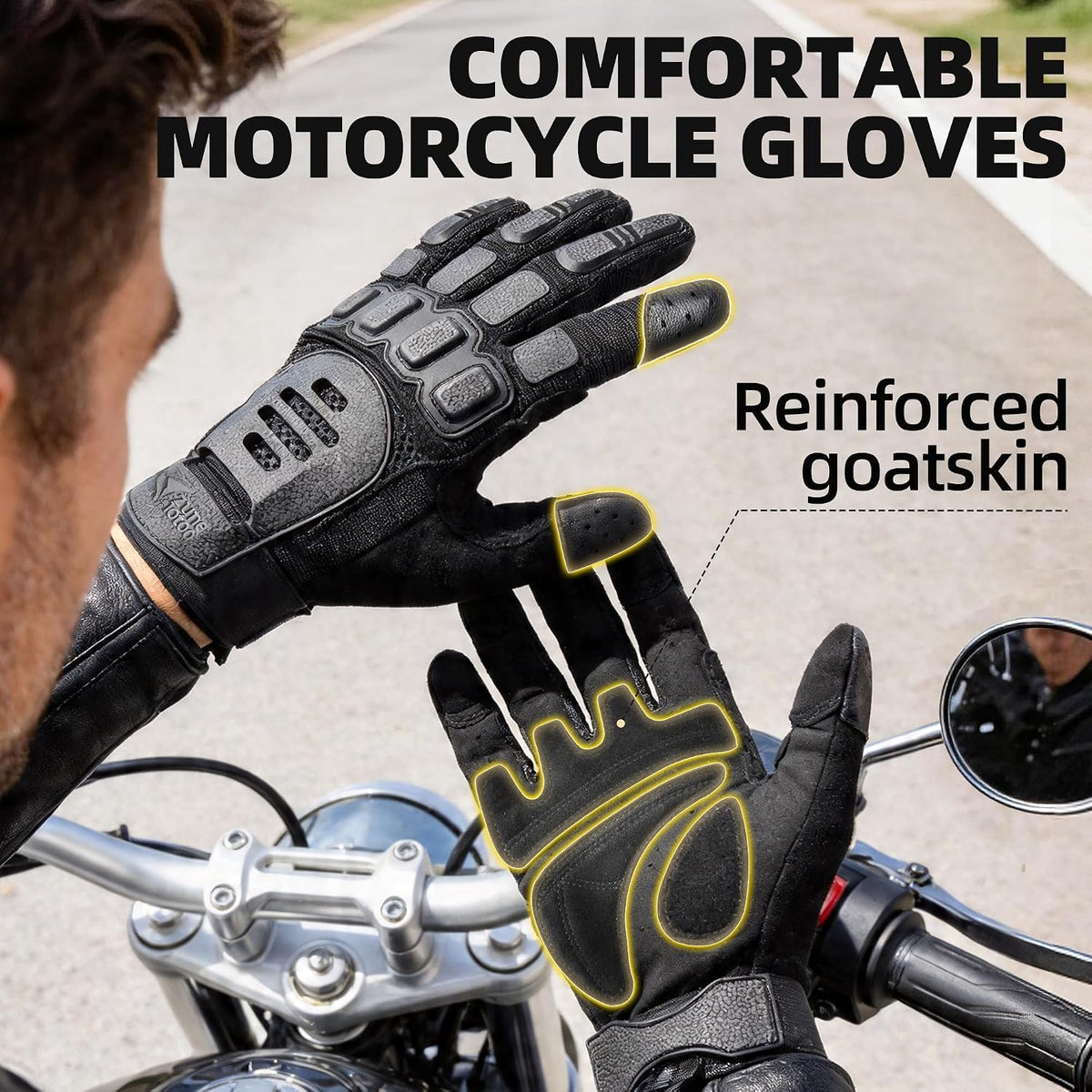 ZUNE LOTOO Guantes tácticos para pantalla táctil con protección con...