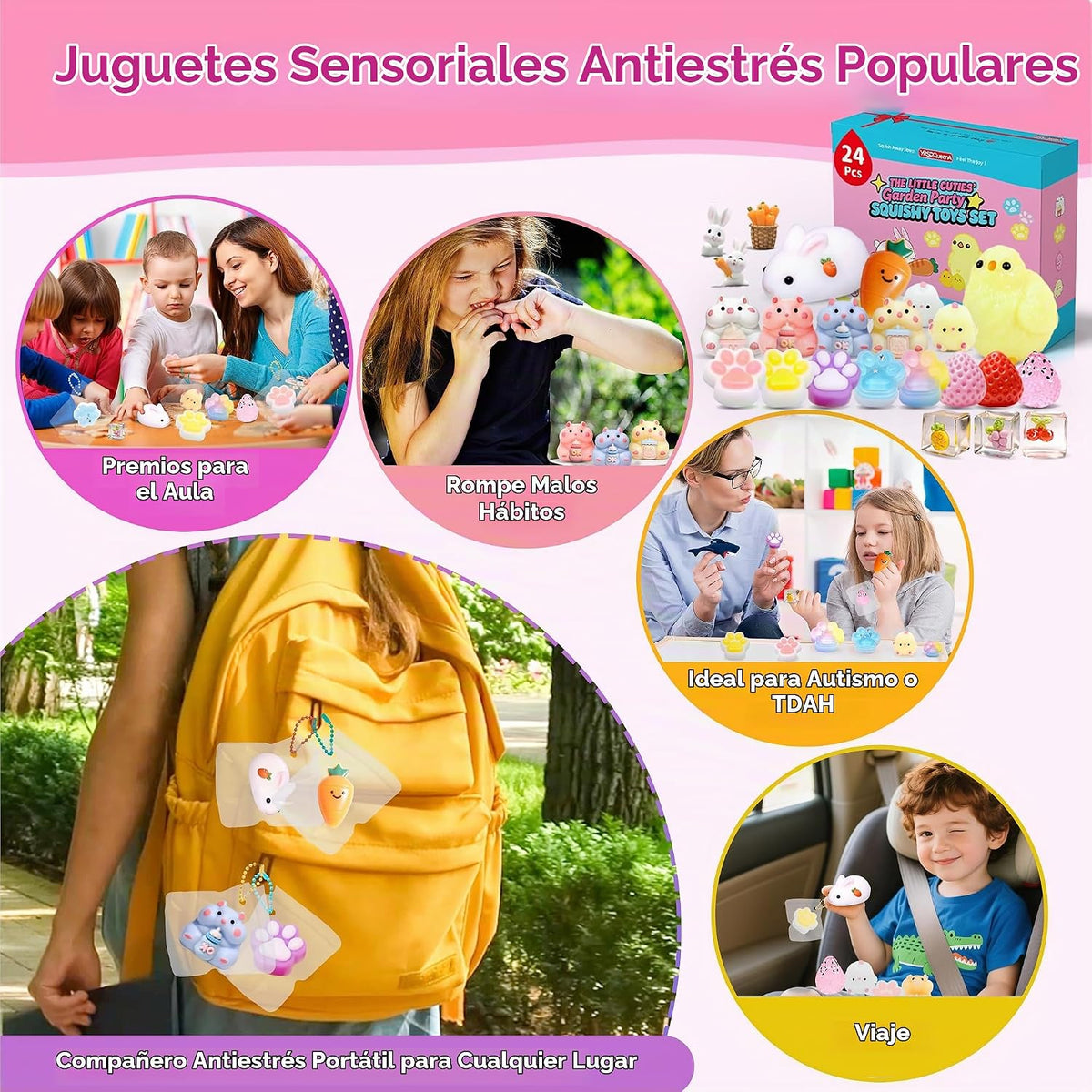 Paquete de 24 juguetes blandos Taba \u2013 Juguetes para ansiedad d...