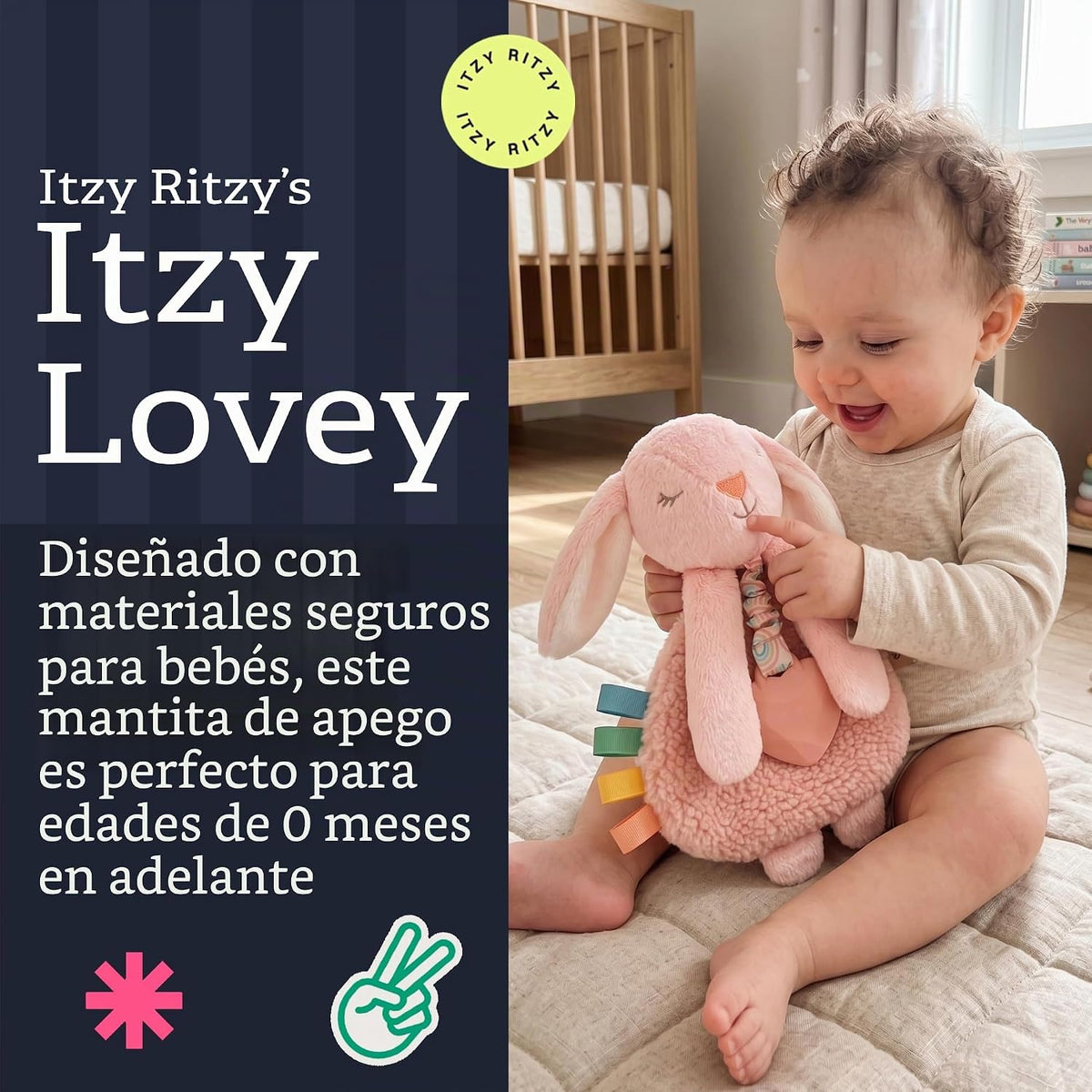 Itzy Ritzy - Itzy Lovey incluye mordedor - Baby Lovey con mordedor,...