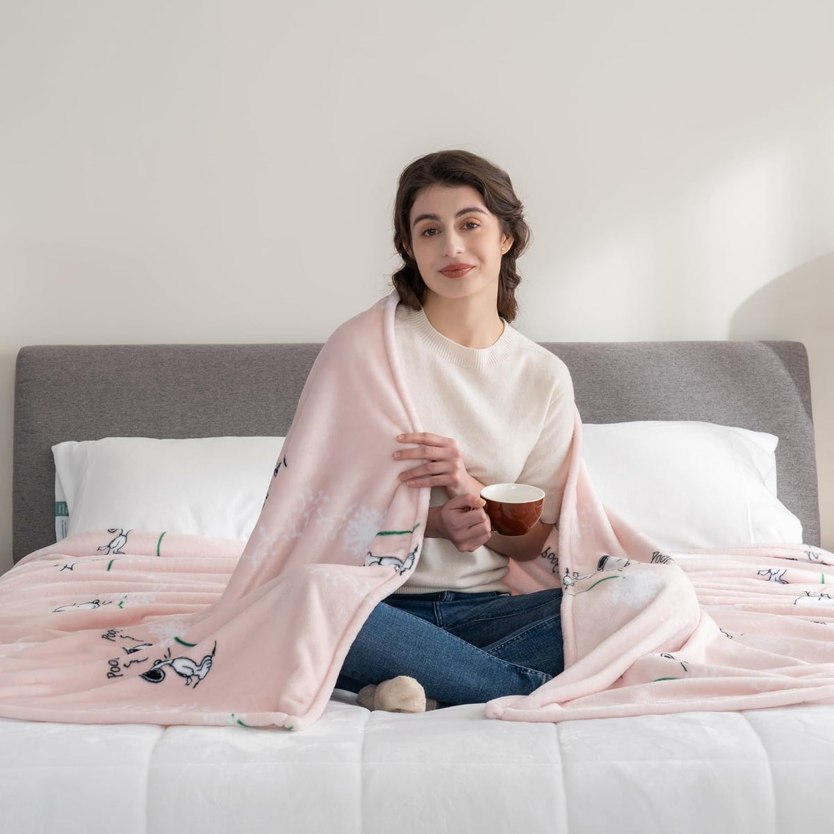 Berkshire Blanket Peanuts® VelvetLoft® - Manta de felpa de Snoopy c...
