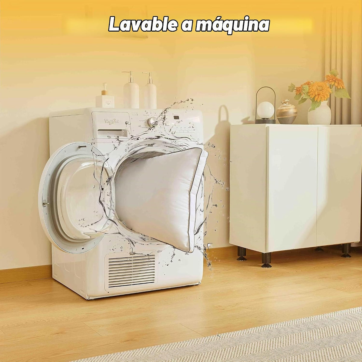Almohada corporal de fibra de plumón de ganso para adultos, almohad...