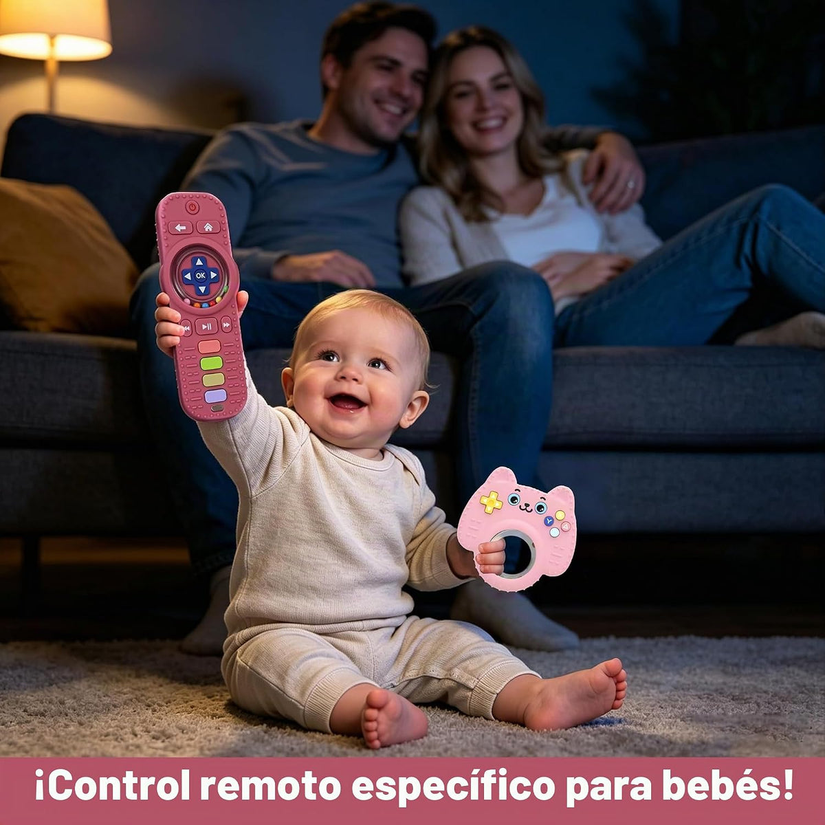 Chuya Baby Toys Baby TV - Juguetes de dentición con control remoto,...