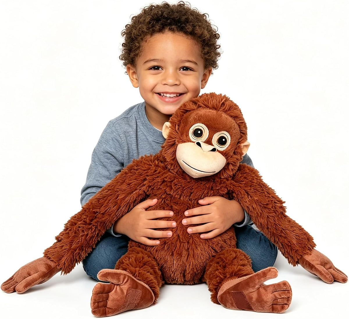 Peluche de mono, gorila de peluche, regalos para niños, cumpleaños,...