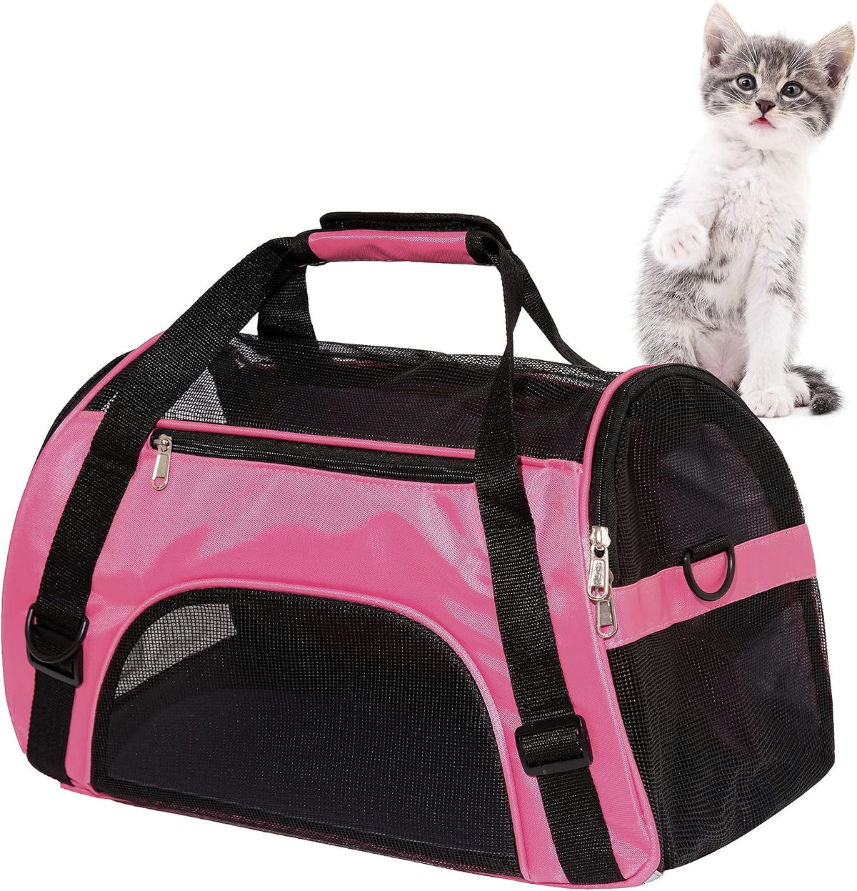 MuchL Transportín para mascotas, transportadores de lados suaves pa...