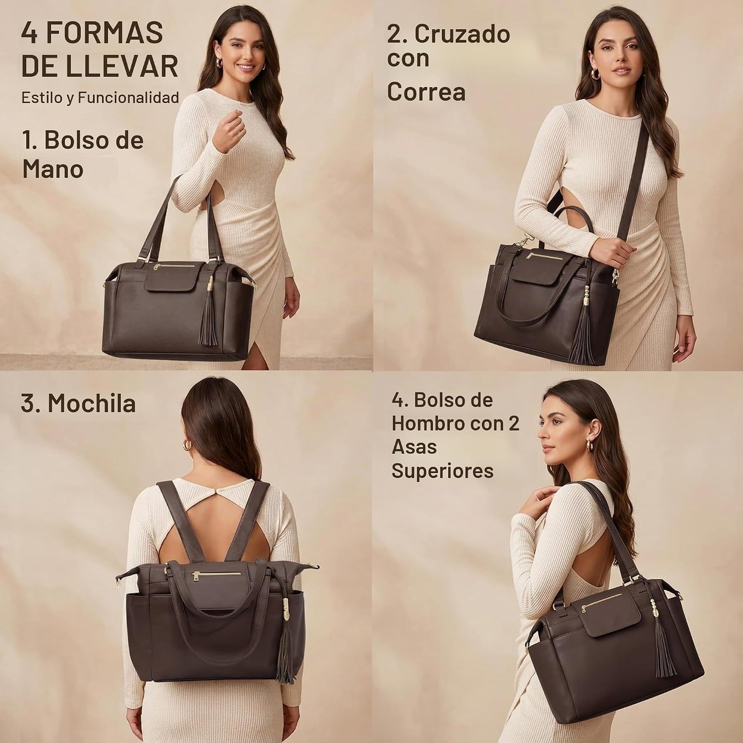 Omanmoli Bolsa de pañales Tote Bolso de pañales de cuero Mochila Bo...