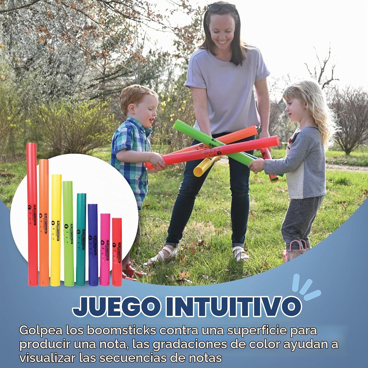 Constructive Playthings Boomwhackers Music - Tubos de sonido sensor...